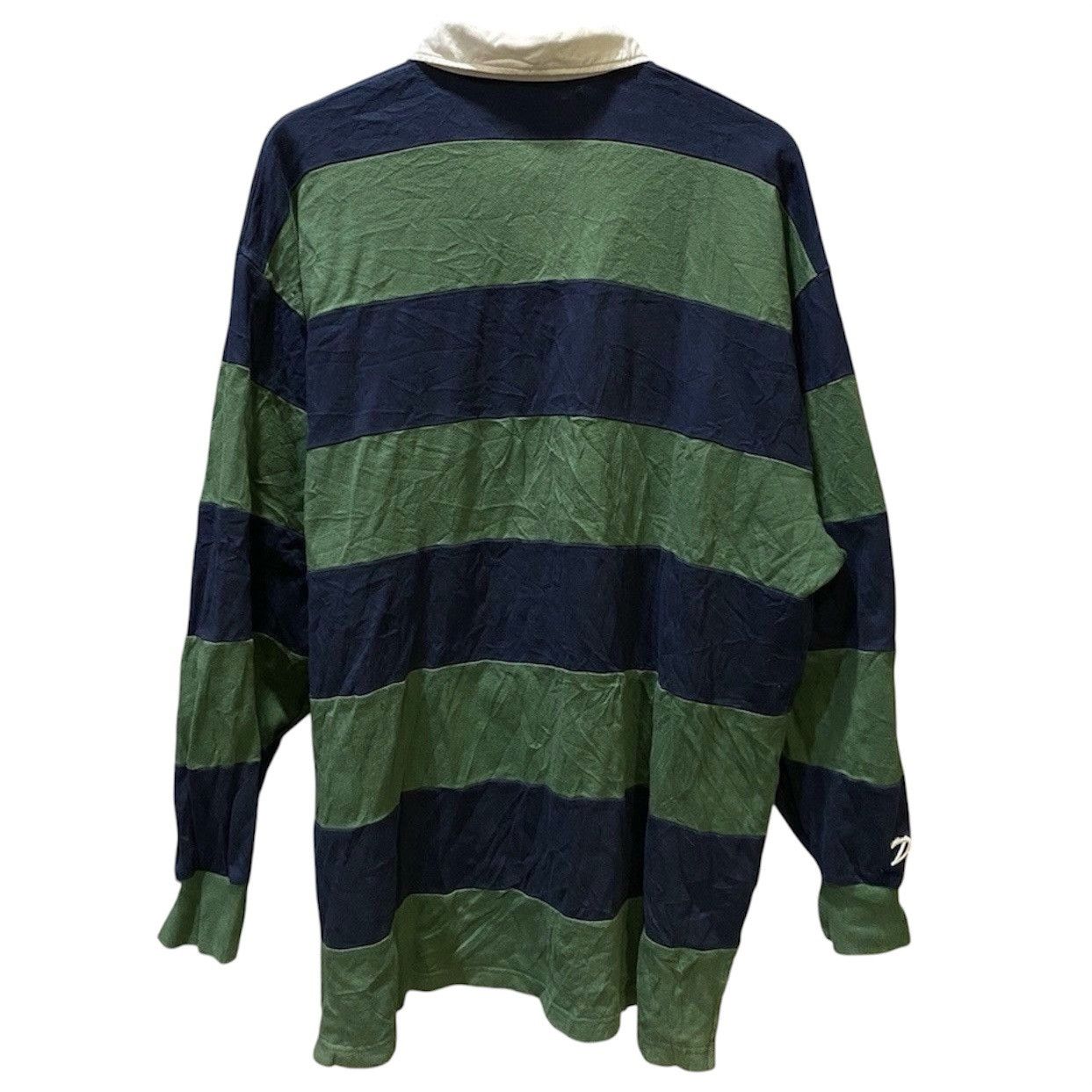 Dogtown Vintage Dogtown Skateboards Striped Rugby Shirt - Green/Navy Size US XL / EU 56 / 4 - 2 Thumbnail
