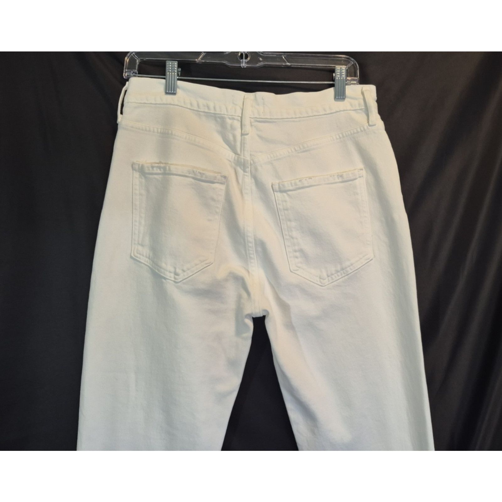 Agolde Agolde Womens Riley Crop High Rise White Jeans 28 Size 28" / US 6 / IT 42 - 7 Thumbnail