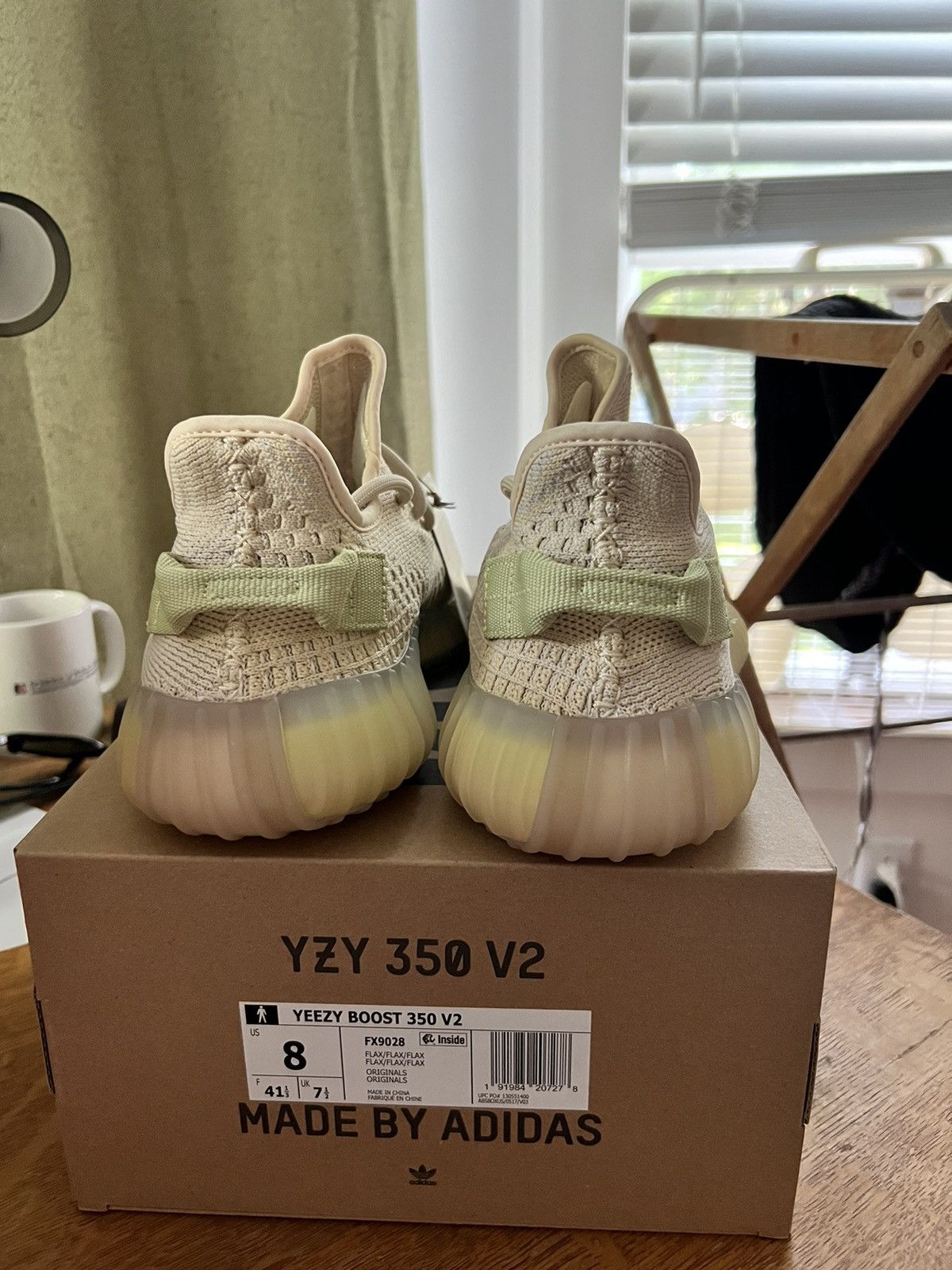 Adidas × Kanye West Size 8 - adidas Yeezy Boost 350 V2 Flax Size US 8 / EU 41 - 4 Thumbnail