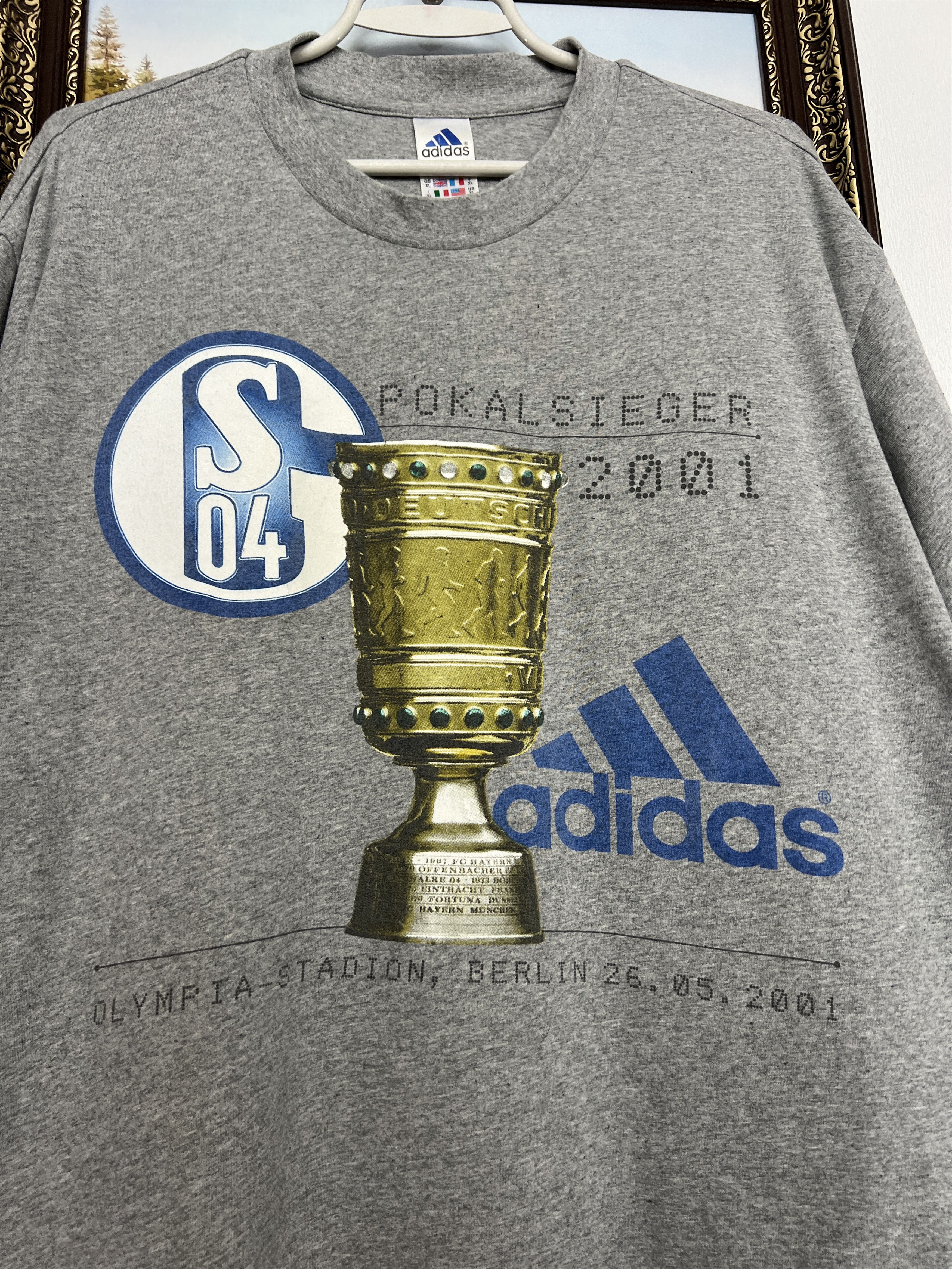 Adidas Vintage FC Schalke 04 Football Shirt Soccer Jersey Trikot Size US XL / EU 56 / 4 - 3 Thumbnail