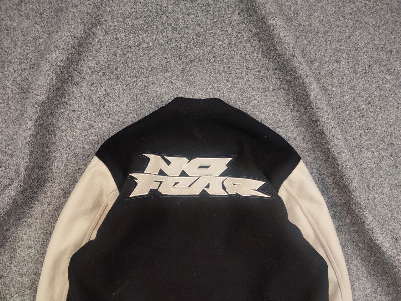No Fear No Fear Black Varsity Bomber Jacket Vintage Y2K Style Size US S / EU 44-46 / 1 - 2 Thumbnail