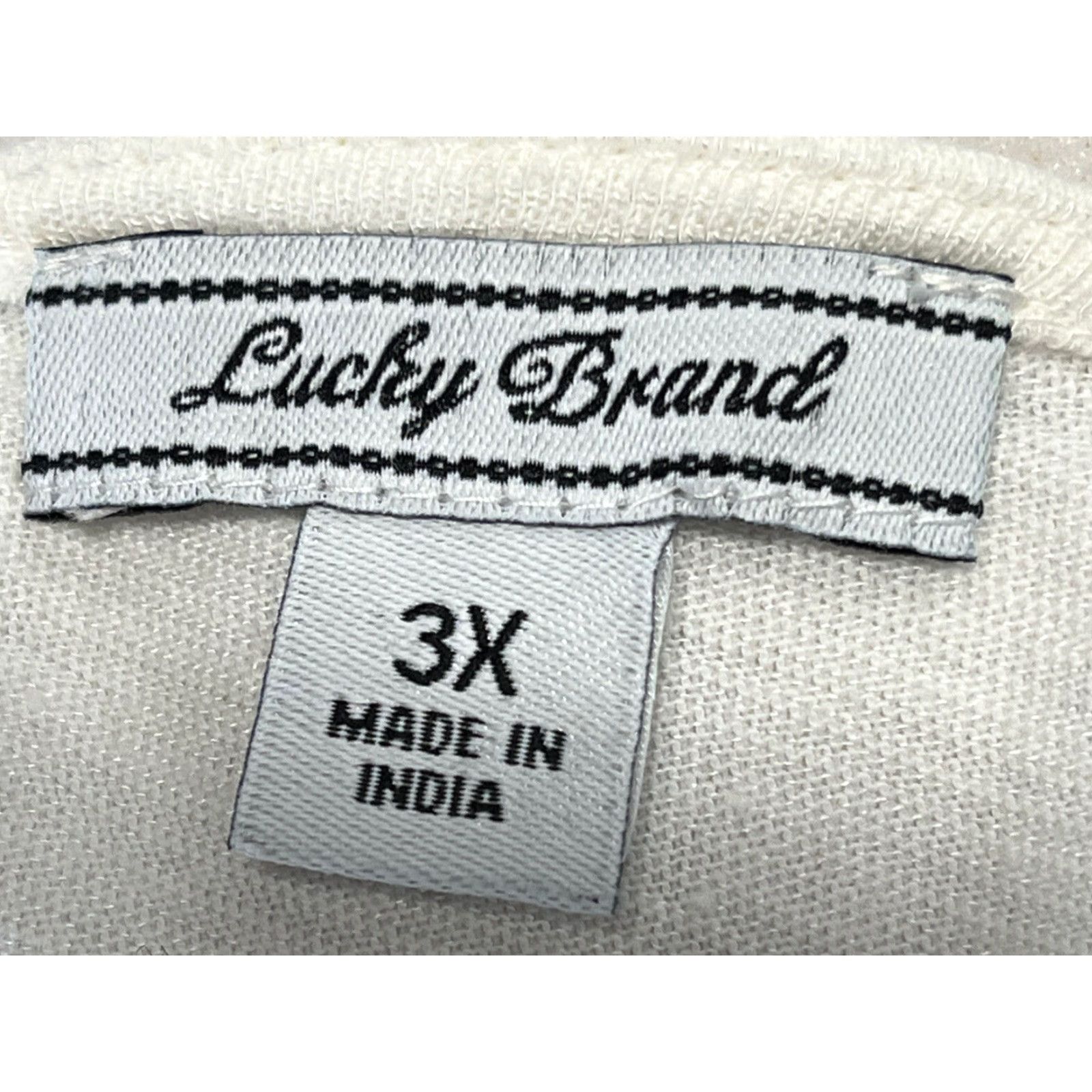Lucky Brand Lucky Brand Shirt Womens 3X White Embroidered Aztec Lightweight Boho Size XXL / US 16-18 / IT 52-54 - 6 Thumbnail