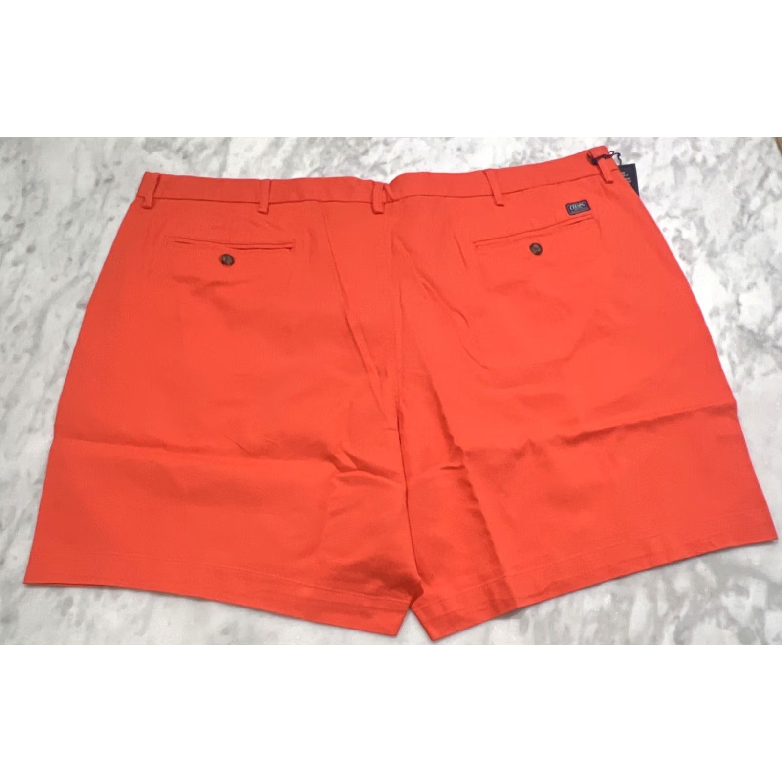 Chaps Chaps Ralph Lauren Men Flat Front 50 Big & Tall 9” Inseam Casual Cotton Blend Coral Stretch Twill Shirt? Size US 34 / EU 50 - 3 Thumbnail