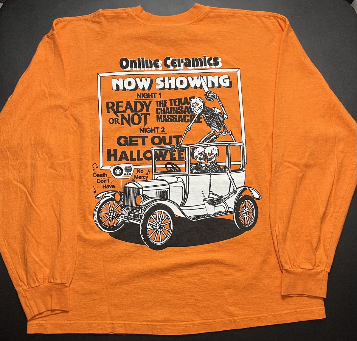 Online Ceramics Online Ceramics Spookytober 4 Drive-in Movie Shirt Size US XL / EU 56 / 4 - 3 Thumbnail