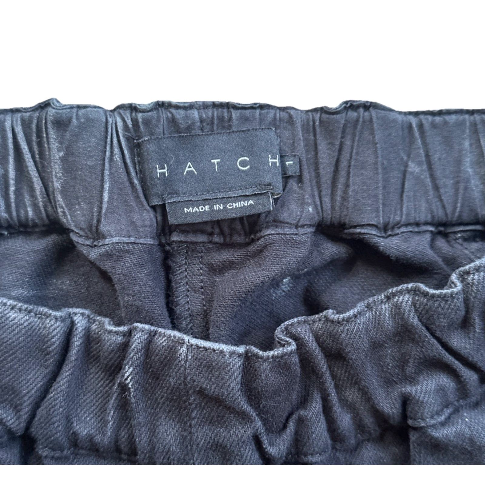 Vintage Hatch Maternity Jeans Pants Women Sz S Black Denim Stretch 5-Pocket Inseam 24 Cropped Comfort Elastic Waist Mid Rise Utility Denim Size 28" / US 6 / IT 42 - 2 Thumbnail