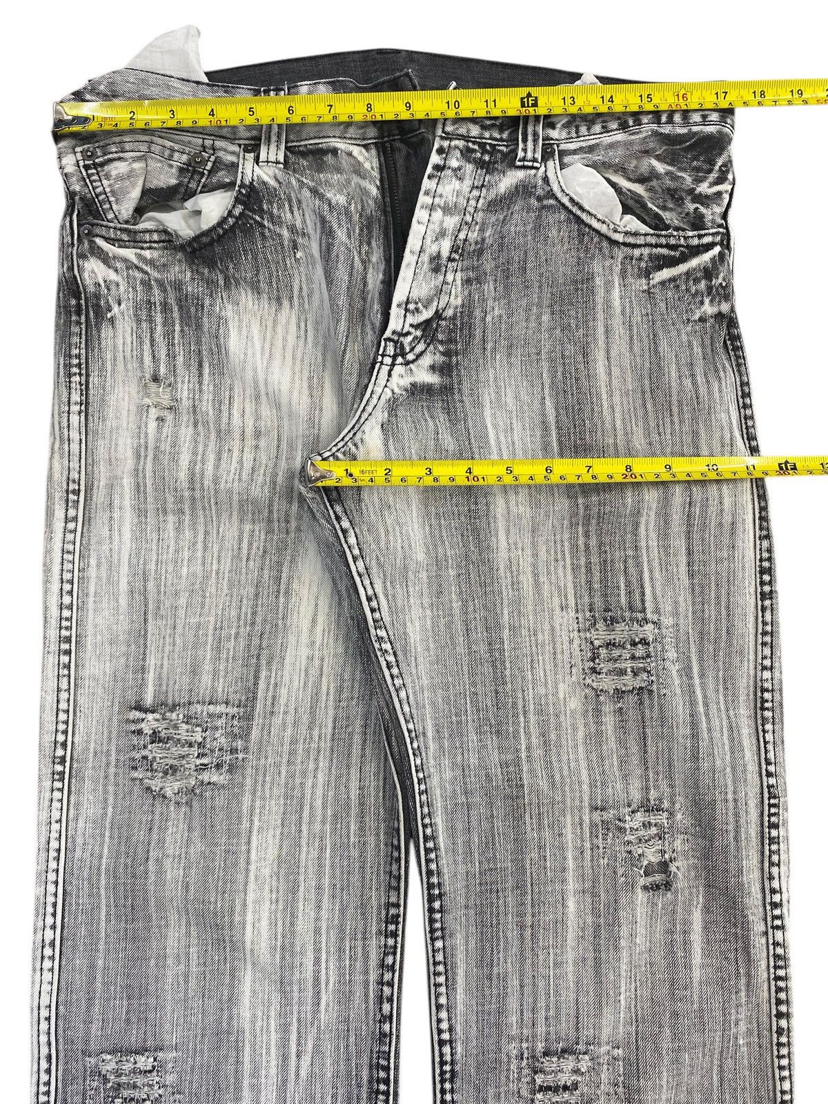 Japanese Brand Japanese Brand Black Acid Wash Style Ripped Jeans Size US 34 / EU 50 - 5 Thumbnail