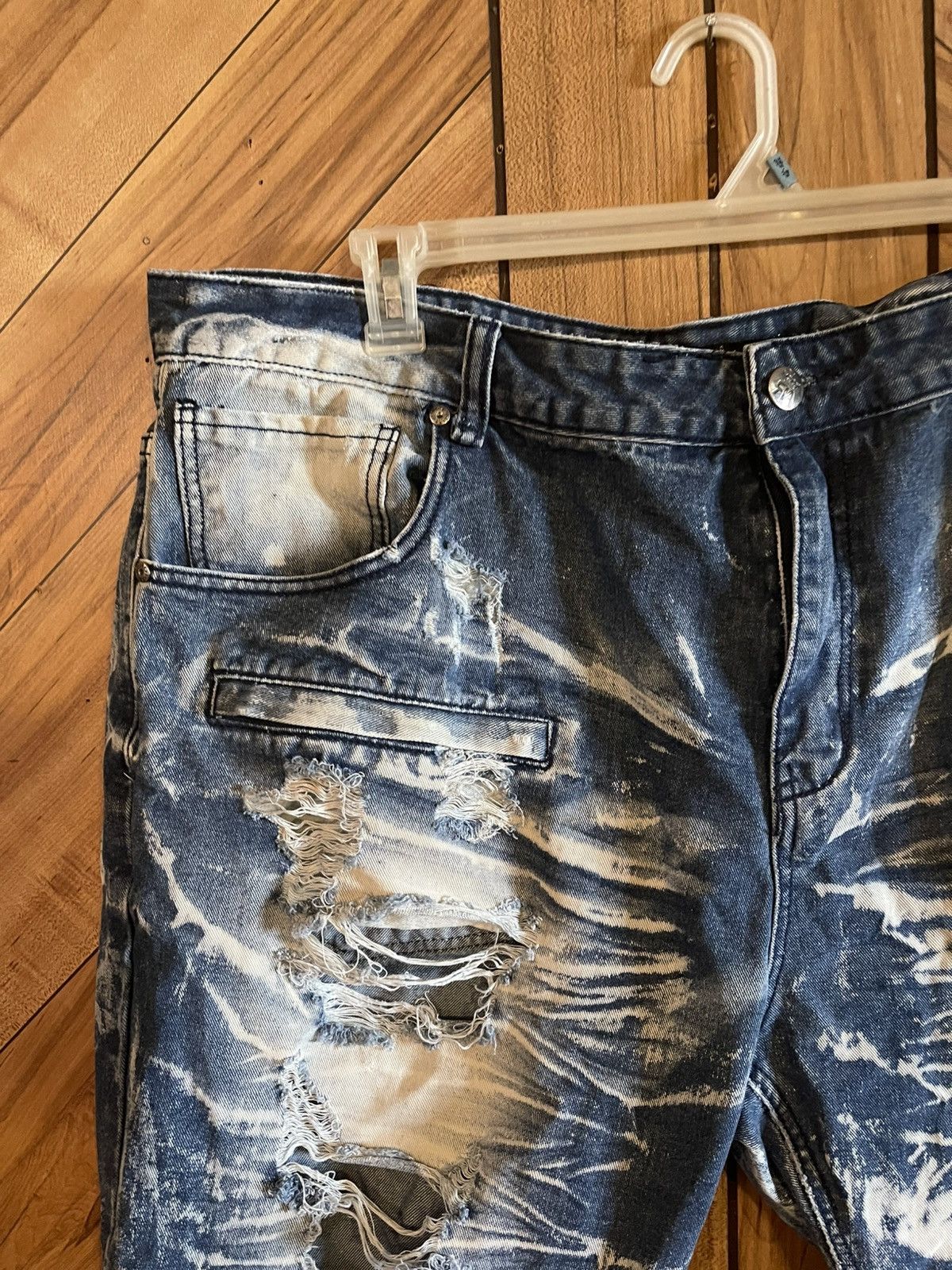 Other Red Ape Mens Big & Tall 46 Acid Wash Distressed Denim Shorts Size US 44 / EU 60 - 3 Thumbnail