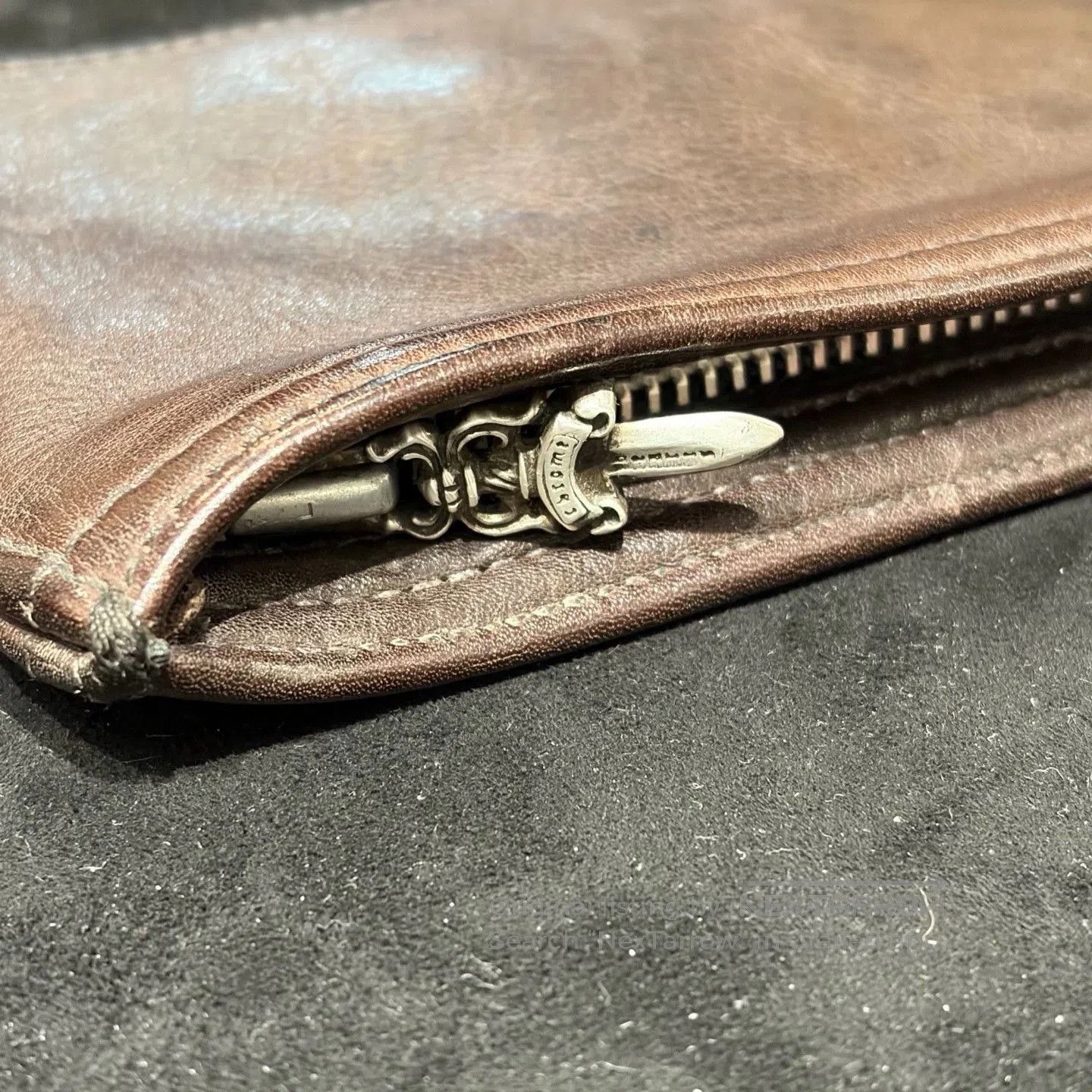 Chrome Hearts Chrome Hearts Brown Leather Coin Purse. Size ONE SIZE - 4 Thumbnail