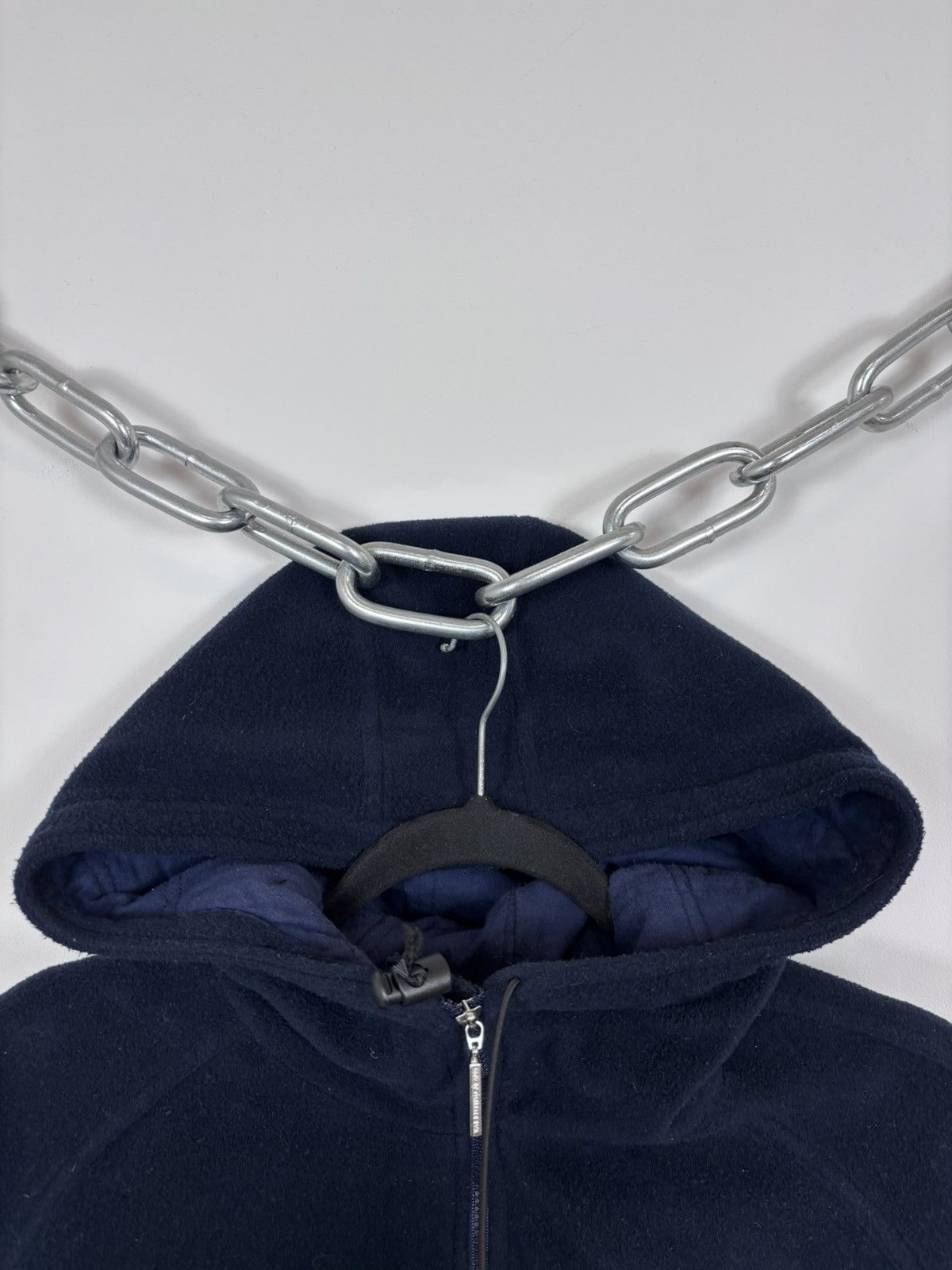 Valentino Vintage Valentino Sport Women’s Navy Blue Hooded Jacket Size S / US 4 / IT 40 - 4 Thumbnail