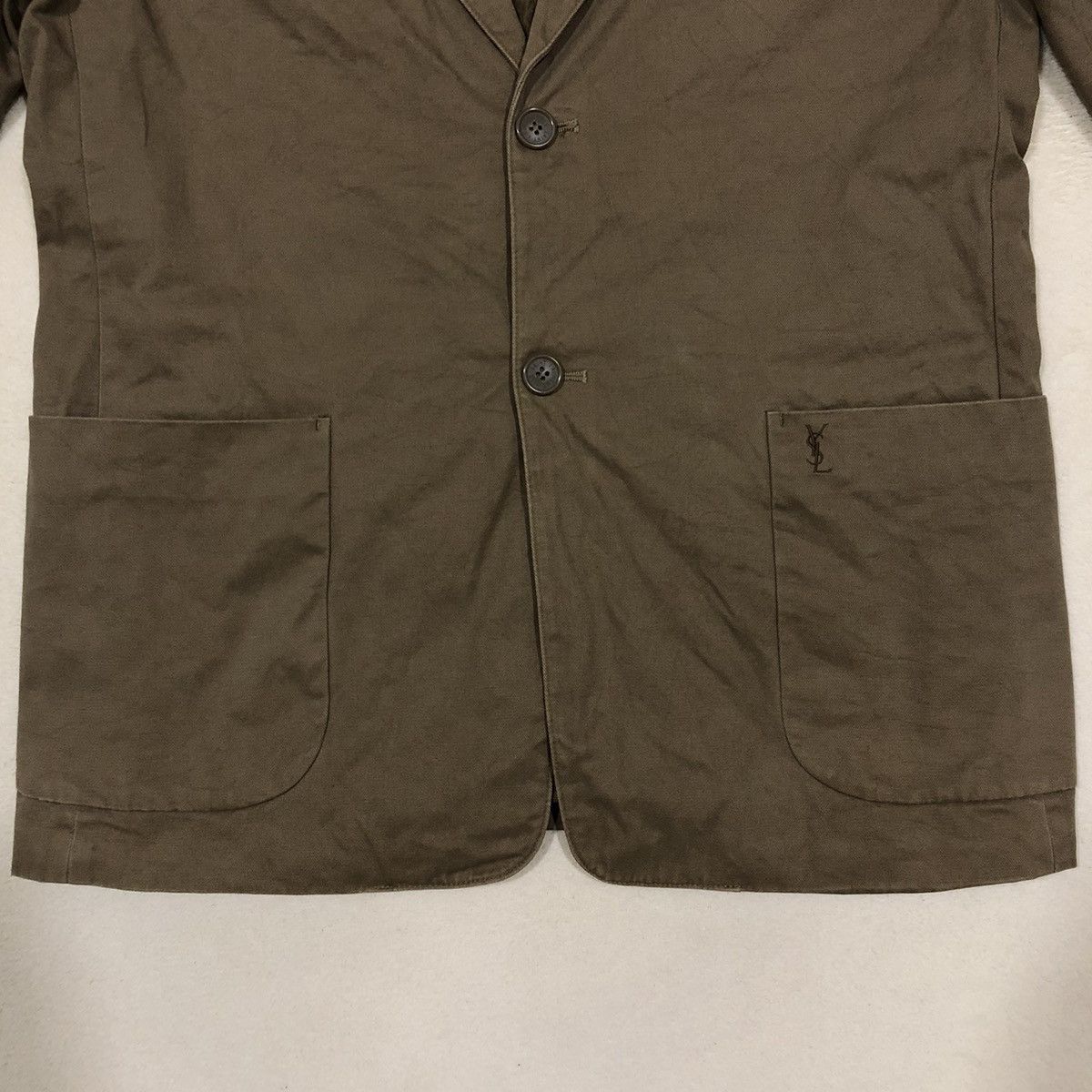 Vintage × Yves Saint Laurent VINTAGE YVES SAINT LAUREN Small Embroidered Logo Blazers Size US M / EU 48-50 / 2 - 3 Thumbnail