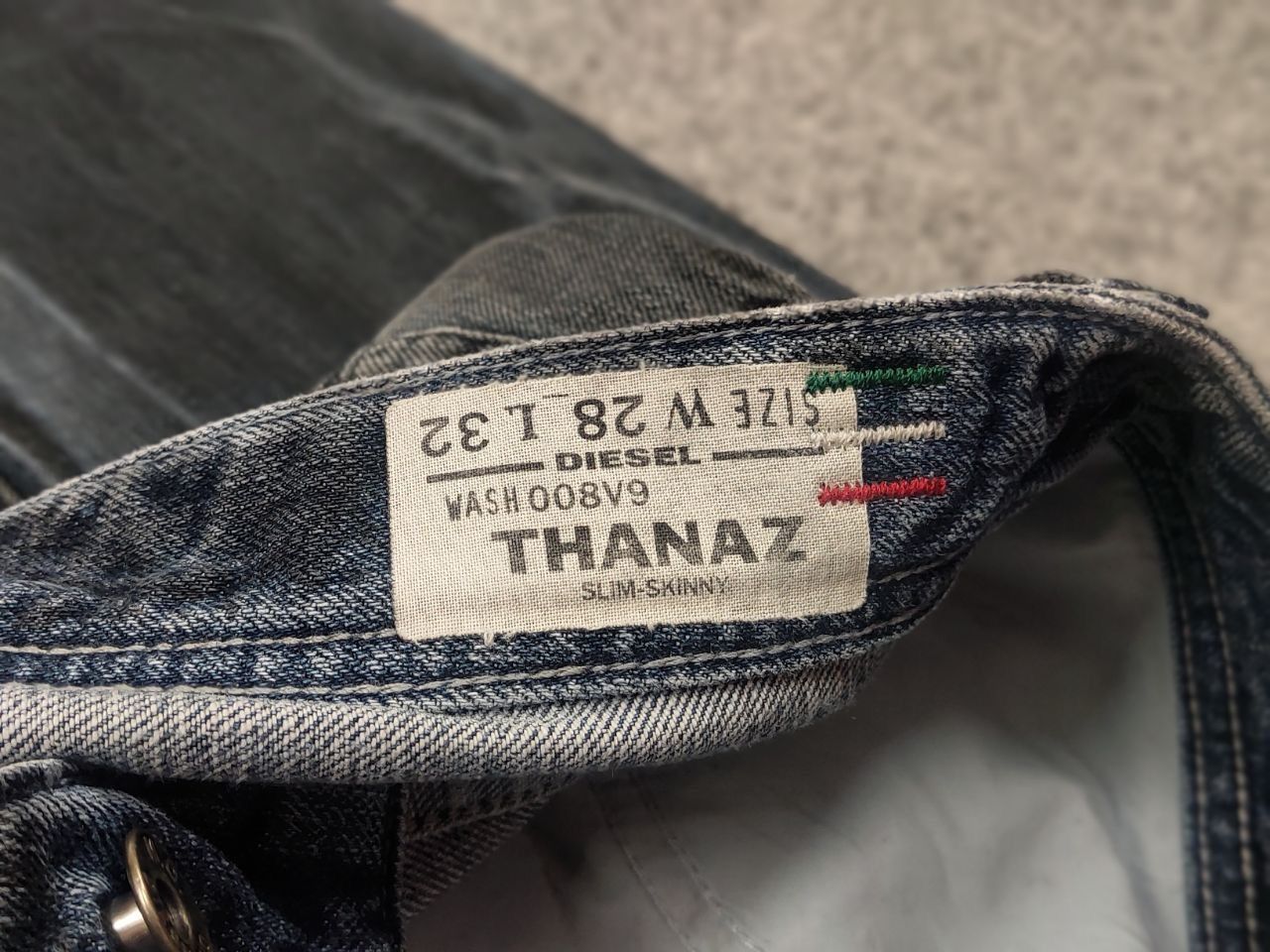 Diesel Diesel Thanaz Vintage Waxed Distressed Denim Jeans l.g.b. Size US 30 / EU 46 - 19 Thumbnail