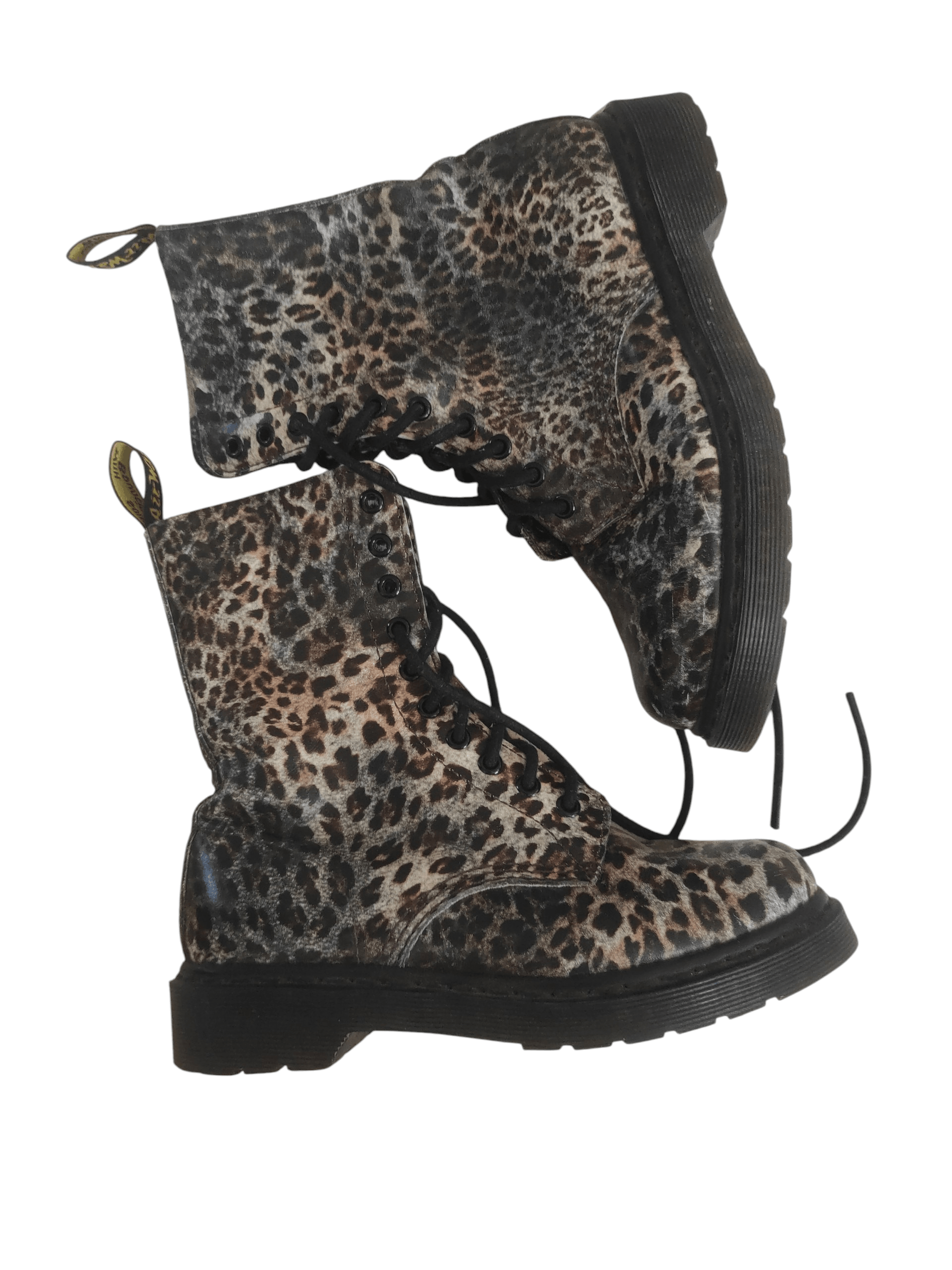 Dr. Martens Vintage Dr. Martens 14610 Leopard Print 10-Eye Boots Size US 7 / IT 37 - 1 Thumbnail