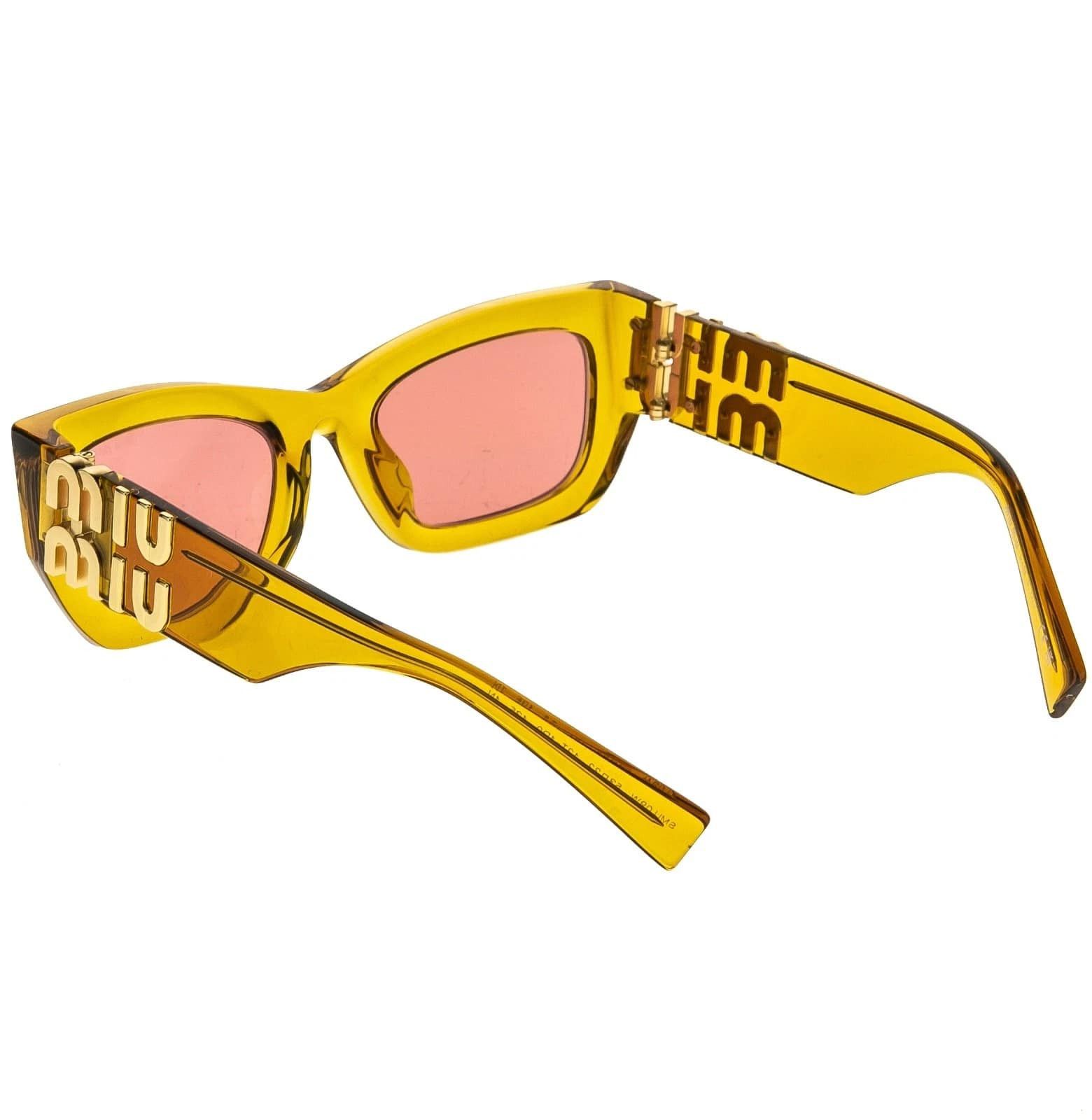 Miu Miu MIU MIU GLIMPSE LOGO MU09WS Orange Pink Logo Geometric 09W Size ONE SIZE - 3 Thumbnail