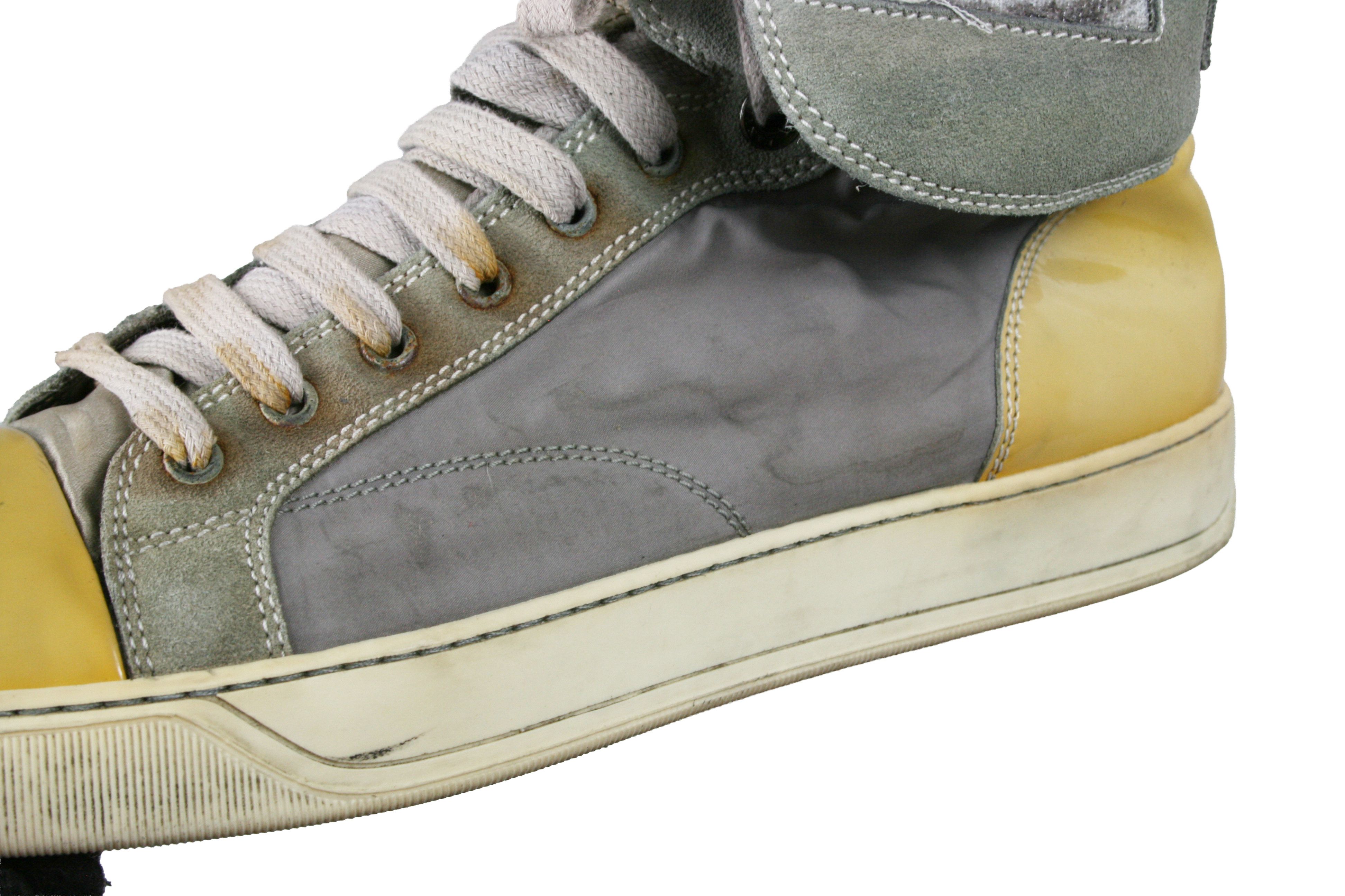 Lanvin DDB1 Distressed Hi-Top Sneakers Size US 10 / EU 43 - 7 Thumbnail