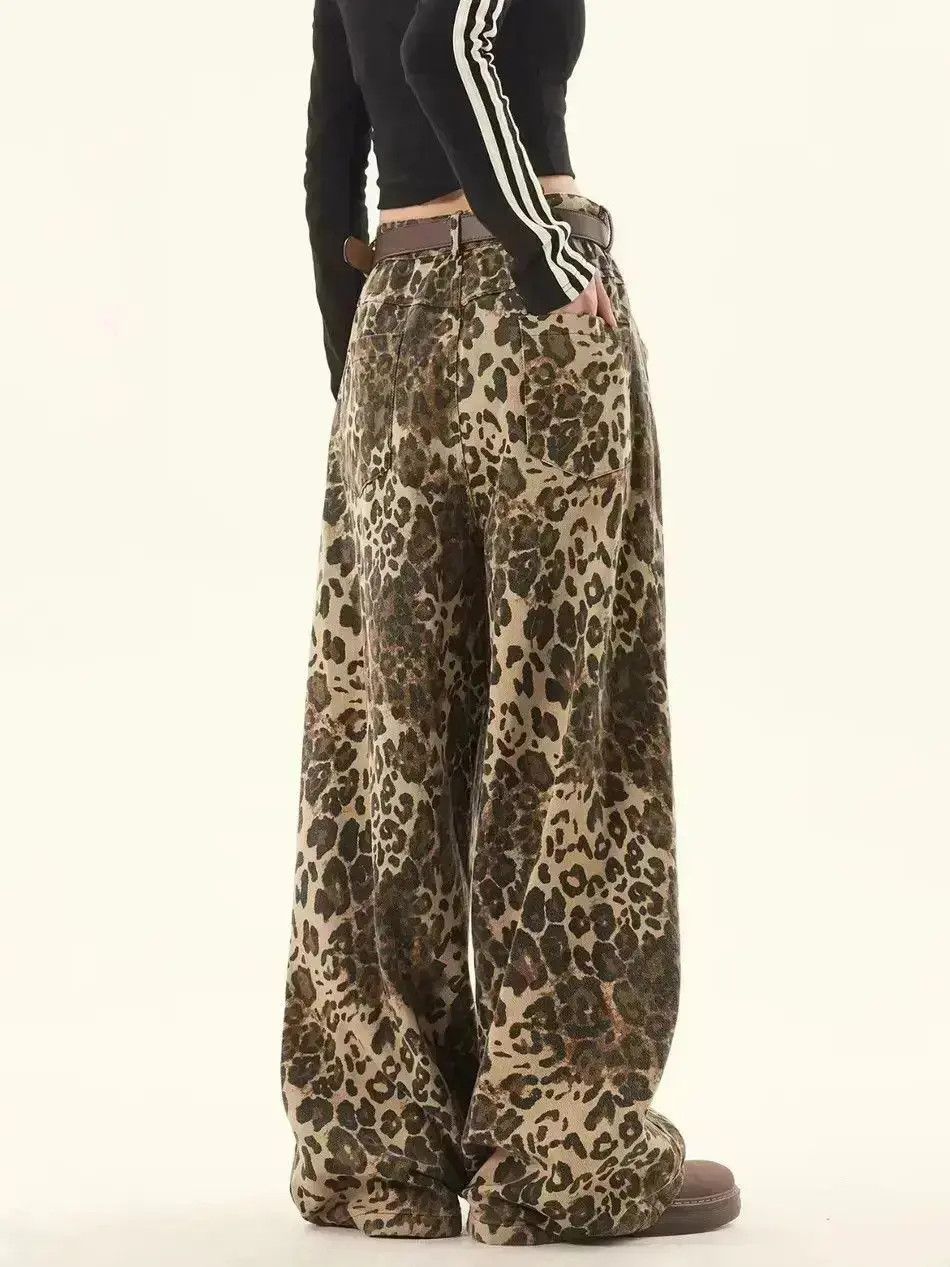 Japanese Brand Street Vintage Loose Wide Leg Leopard Print Street Pants Size US 32 / EU 48 - 3 Thumbnail