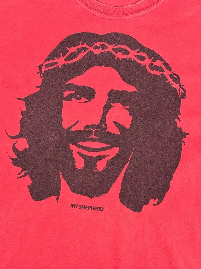 Dsquared2 AW2005 Dsquared2 Red Cotton Che Guevara Graphic Longsleeve T-Shirt Size US L / EU 52-54 / 3 - 7 Thumbnail