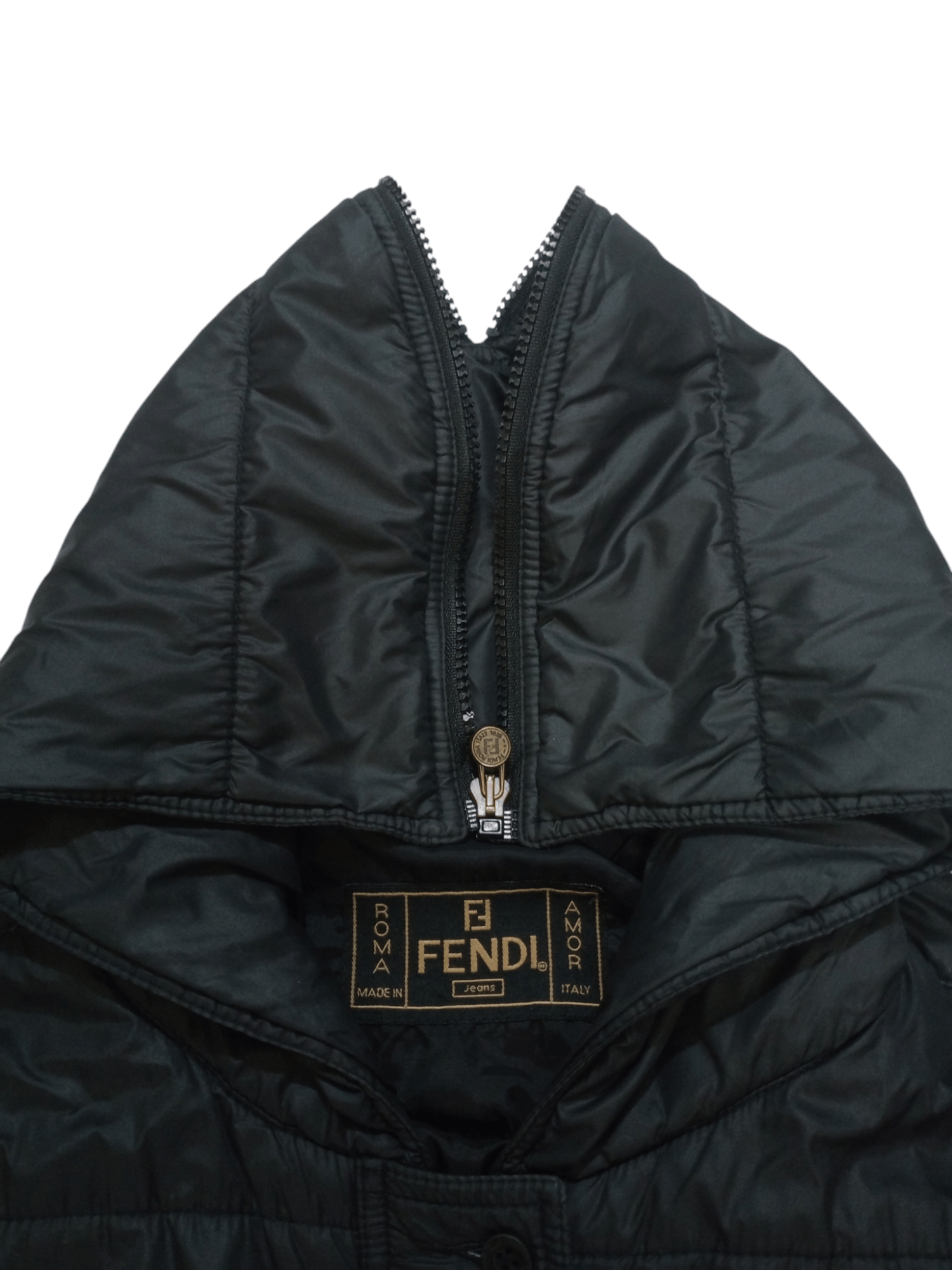 Fendi Rare Vintage Fendi Puffer Hoodie Jacket Size US L / EU 52-54 / 3 - 13 Thumbnail