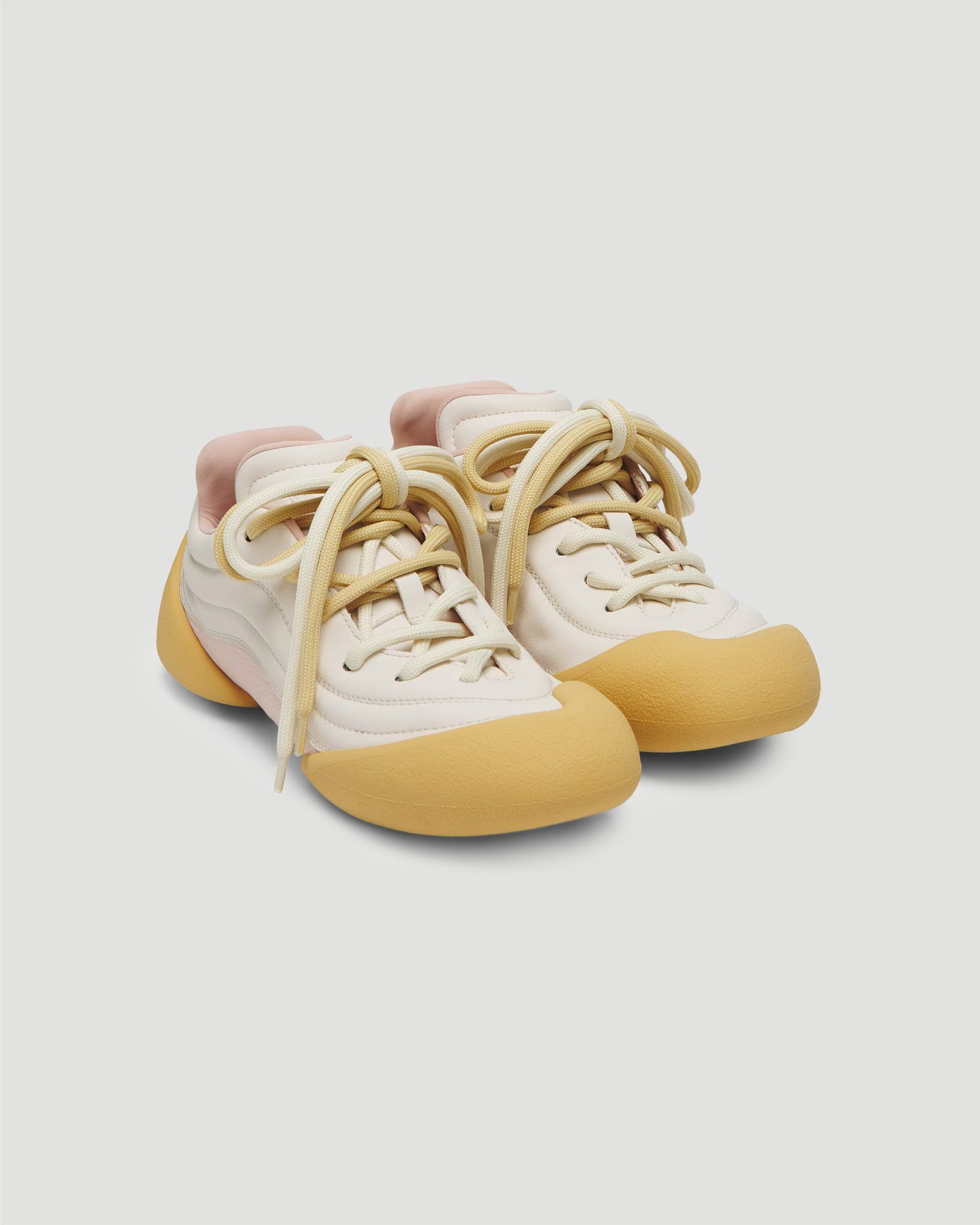 Alexander McQueen o1w1db10925 Flexion Sneaker in White/Pink Size US 7.5 / IT 37.5 - 2 Thumbnail