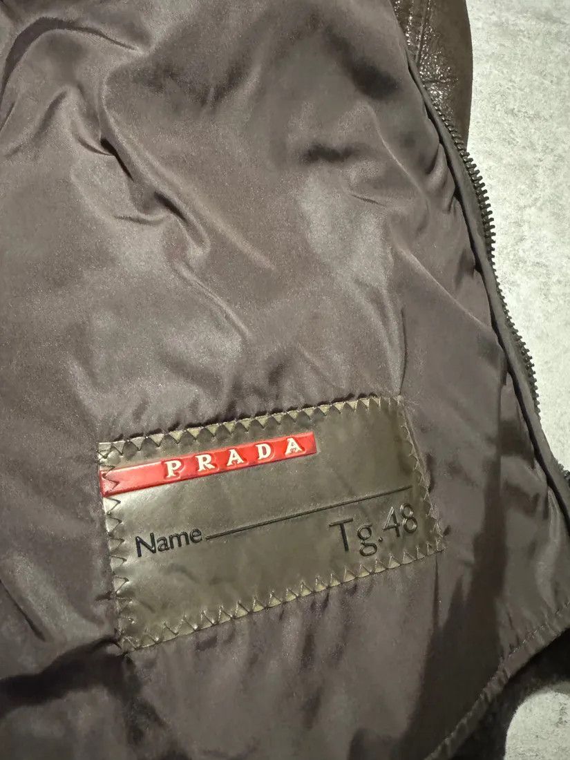 Prada × Vintage 2000s Prada Imperialist Fur Brown Leather Jacket Size US M / EU 48-50 / 2 - 6 Thumbnail