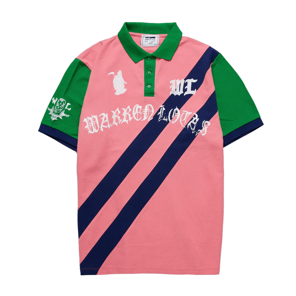 Warren Lotas Mainline Reaper Academy Polo Pink Navy Green Size US XL / EU 56 / 4 - 2 Thumbnail
