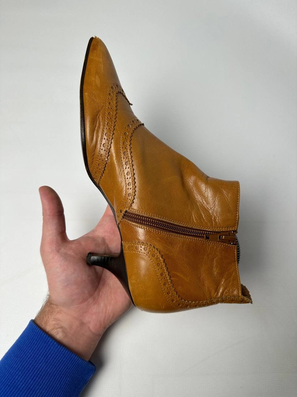 Veronique Branquinho Veronique Branquinho Brown Leather Ankle Boot Size US 8 / IT 38 - 18 Thumbnail