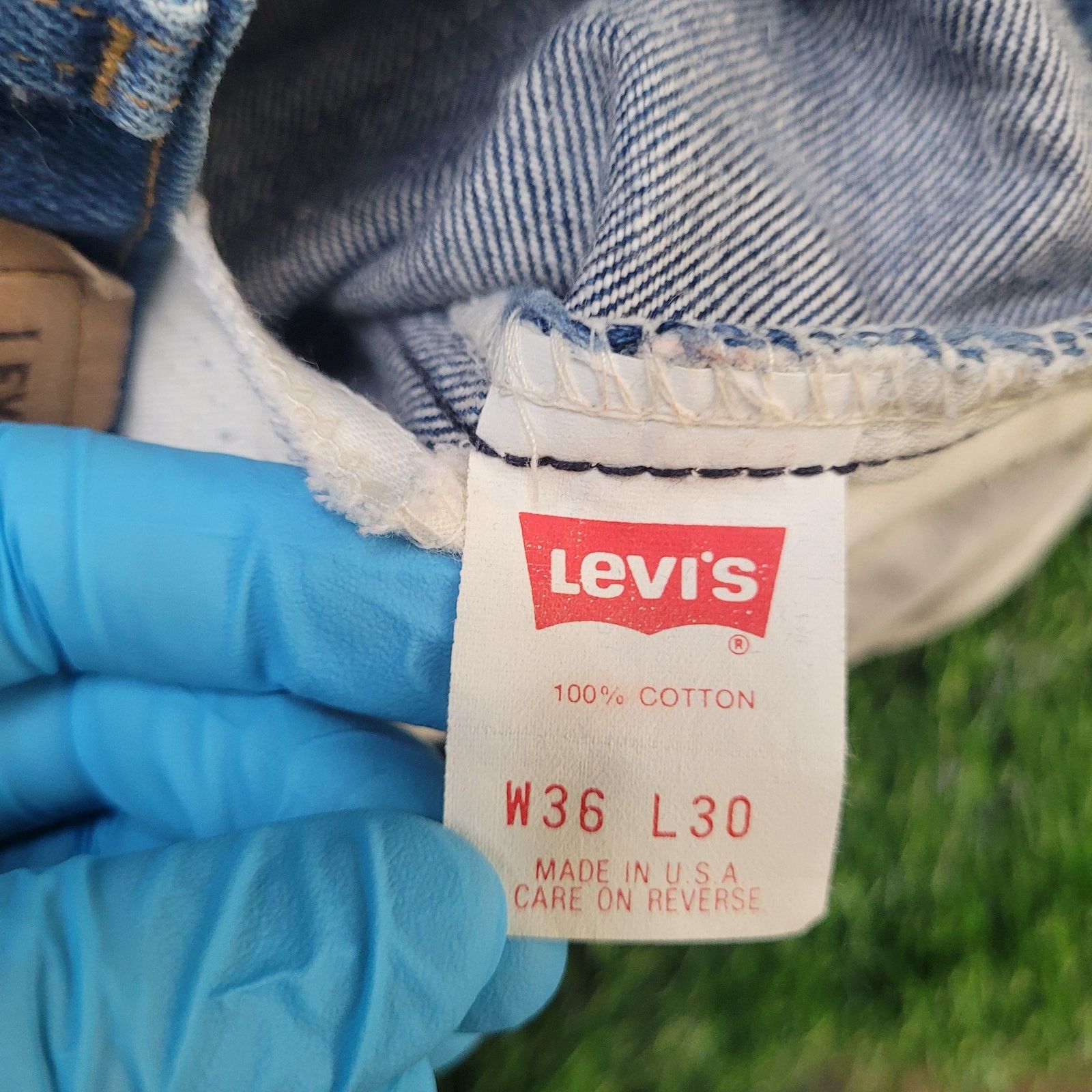 Levi's VTG 80s Levis 506 Orange Tab Baggy Jeans 36x27 USA Dark Wash Size US 36 / EU 52 - 9 Thumbnail