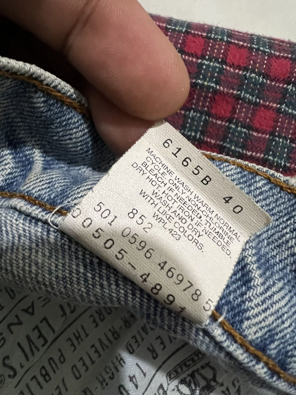 Levi's 90s Levis 505 patchwork flannel Regular denim pants Size US 34 / EU 50 - 13 Thumbnail