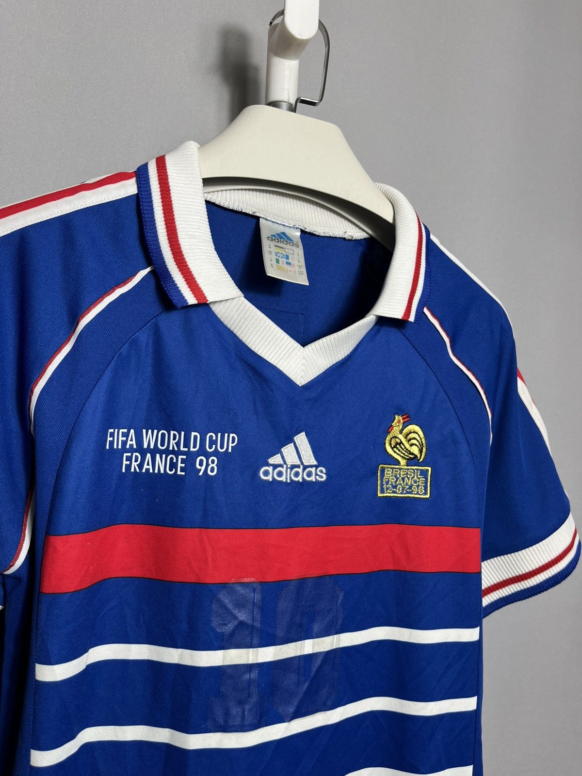 Adidas France 1998 World Cup Final Shirt FIFA REPLICA retro Zidane Size US M / EU 48-50 / 2 - 2 Thumbnail