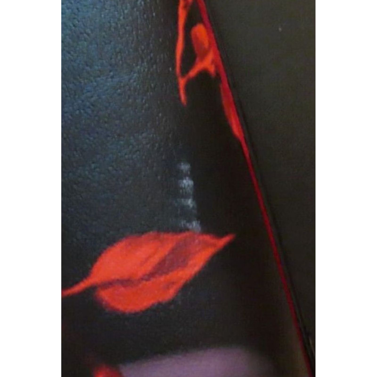 Victoria's Secret VINTAGE: No — Victoria's Secret Limited Edition 2019 Tote Bag, Red Floral Rose, PVC, Black / Red, Large, Open Closure, 12x20x5 in, Weekender, Women Size ONE SIZE - 7 Thumbnail