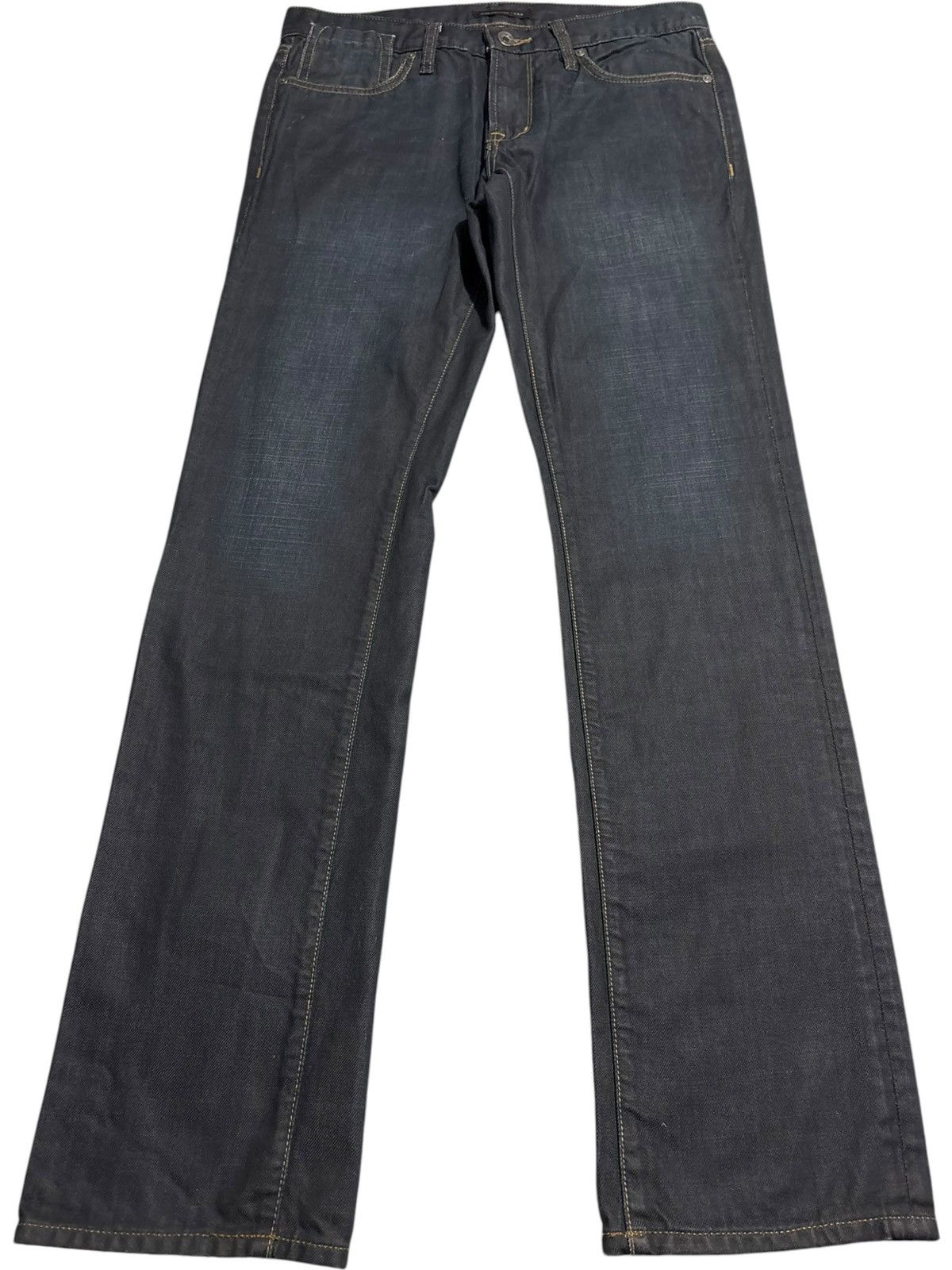 John Varvatos 32 John Varvatos Oil Waxed Navy denim jeans USA straight vtg Size US 32 / EU 48 - 2 Thumbnail