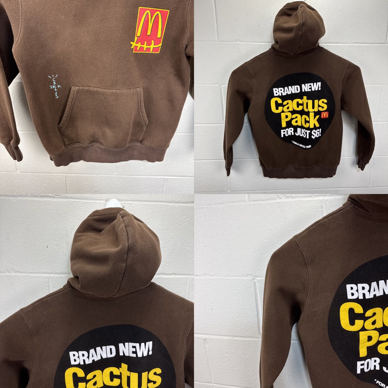 Vintage Cactus Jack by Travis Scott x McDonald’s Cactus Pack Sticker Hoodie Brown Large Size US L / EU 52-54 / 3 - 8 Thumbnail