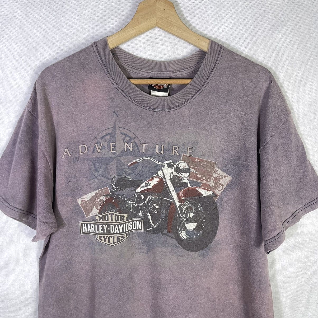 Hanes × Harley Davidson × Vintage Rare! Vintage Harley Davidson Adventure Alaska Tshirt Size US L / EU 52-54 / 3 - 1 Thumbnail