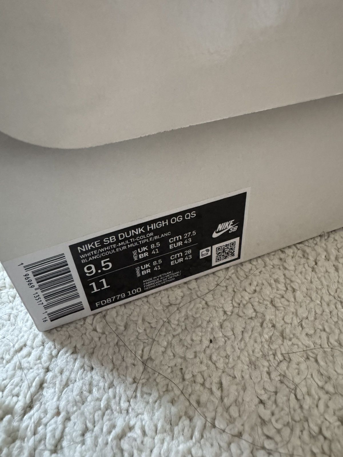 Nike × Supreme Nike SB Dunk High Supreme Rammellzee Size US 9.5 / EU 42-43 - 10 Thumbnail