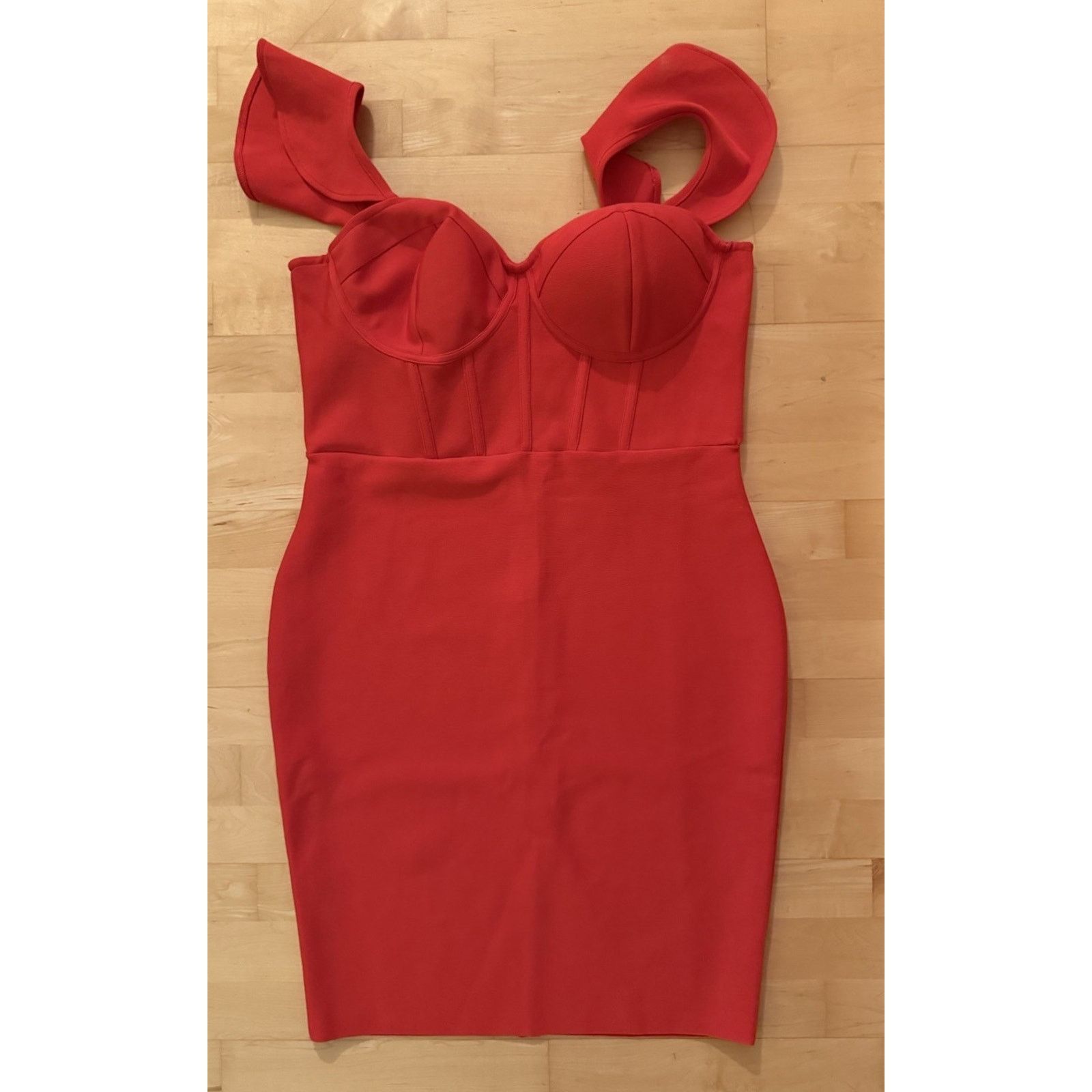 Designer NWT fashion nova alani Bandage Midi Corset Dress Red 2X Size XXL / US 16-18 / IT 52-54 - 2 Thumbnail