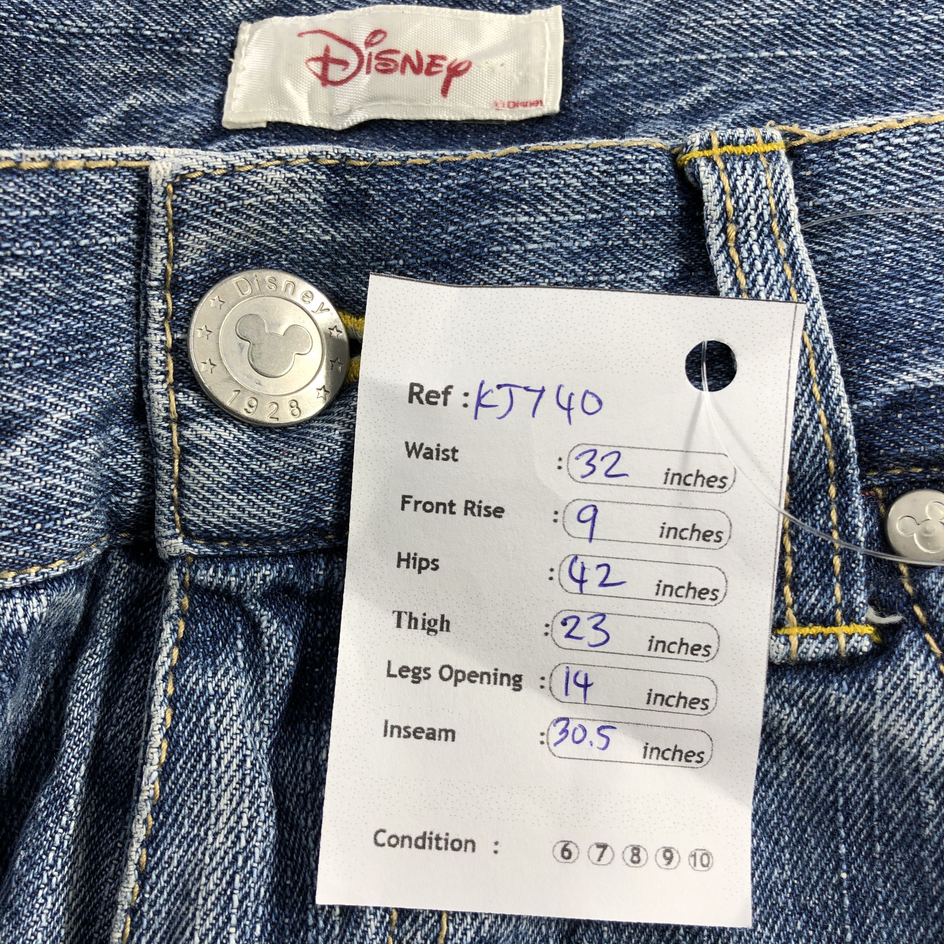 Disney Vintage Disney Mickey Jeans Patchwork Denim Size US 32 / EU 48 - 12 Thumbnail