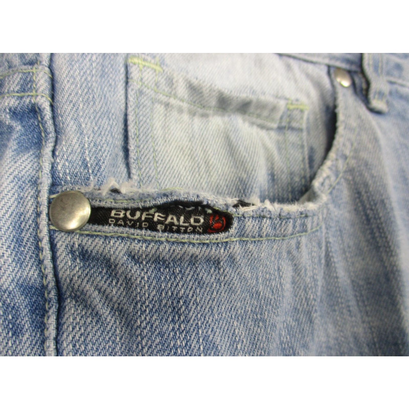 Buffalo David Bitton VINTAGE Buffalo David Bitton Banker Jeans Mens 34 Straight Leg Frayed Hem Blue Denim 34 Mens Jeans Size US 34 / EU 50 - 3 Thumbnail