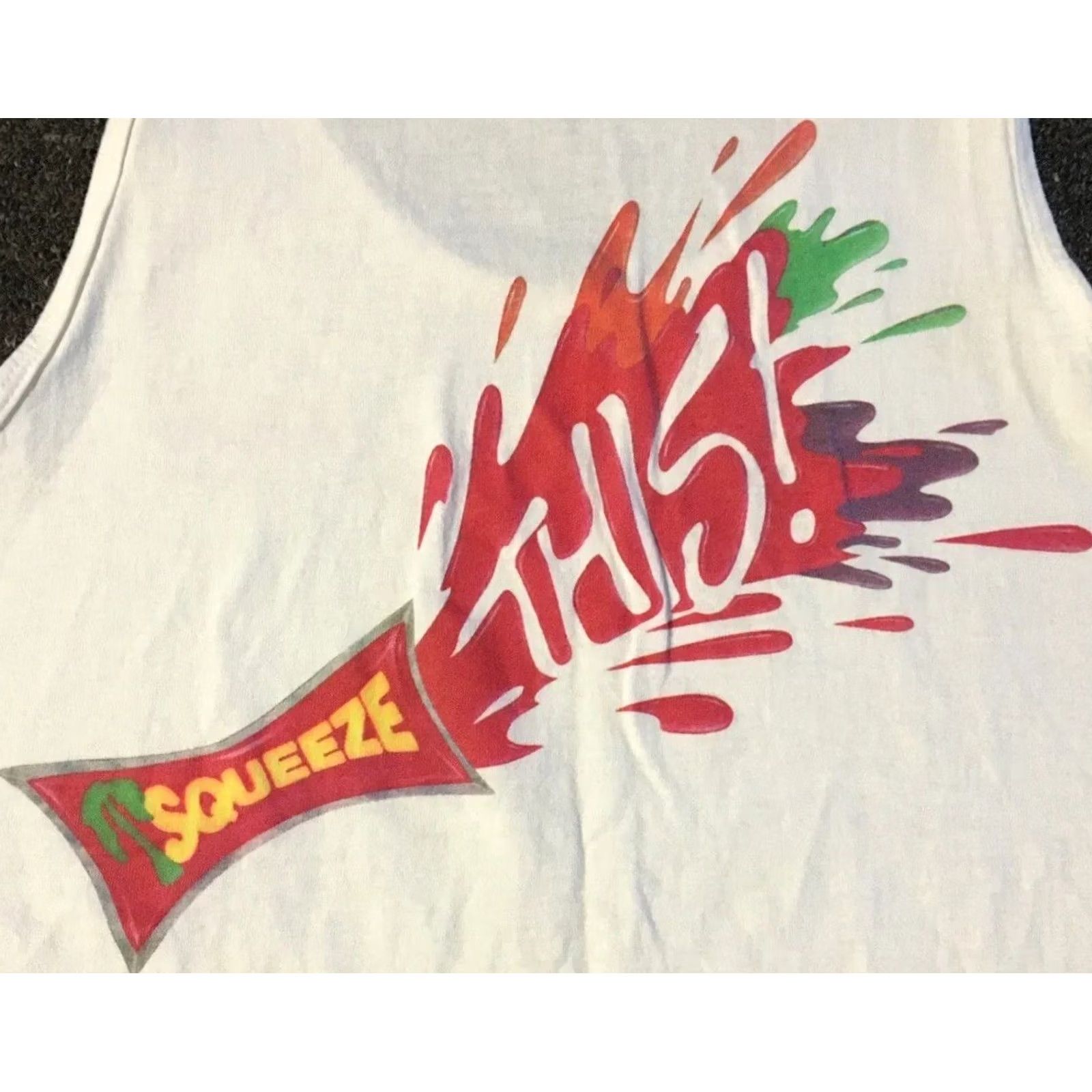 Vintage VINTAGE Squeeze This! Squeeze Gelatin Shots Tank Top M White Beer Grunge 90s Funny Mens Shirt Tee Size US M / EU 48-50 / 2 - 3 Thumbnail