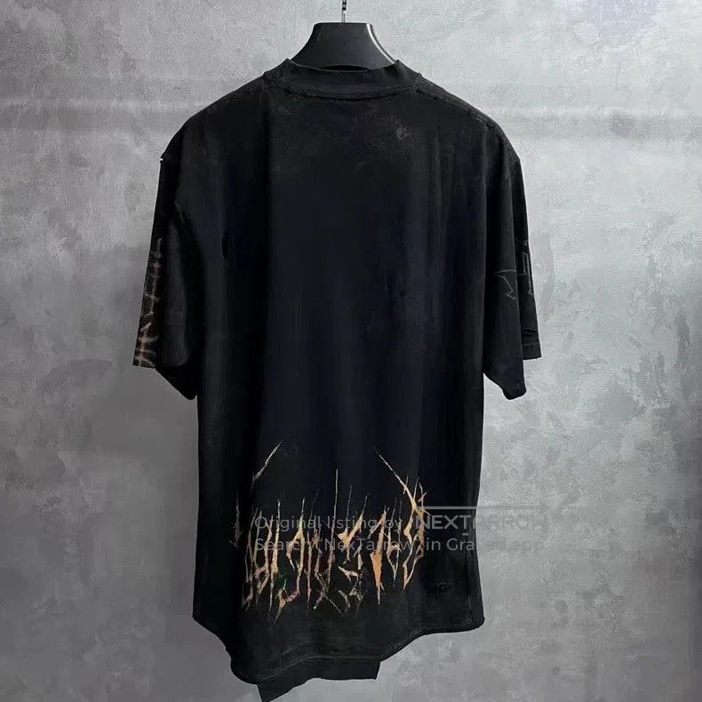 Balenciaga Balenciaga Black Letter Print Short Sleeve Tee. Size US XS / EU 42 / 0 - 2 Thumbnail