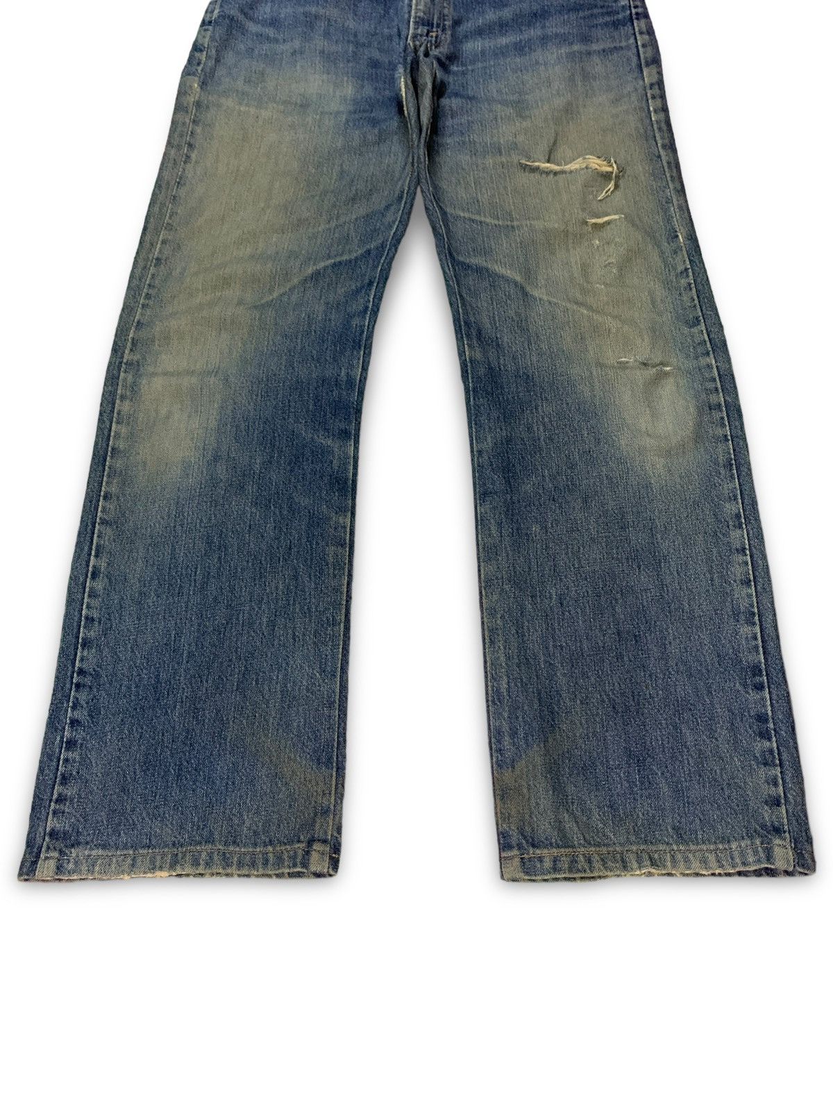 Vintage 90s Levis 519 Blue Wash Distressed Baggy Jeans 32x29