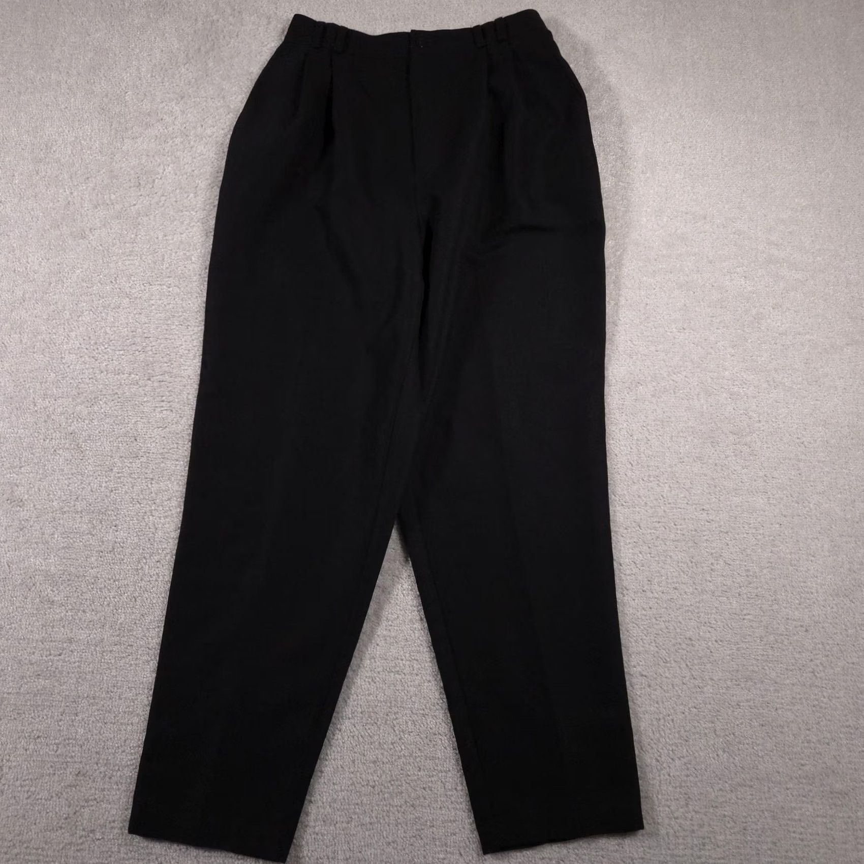 Worthington VINTAGE Worthington Pants Womens 14 Black High Waisted Pleated Trousers Pockets USA Dress Pants Womens 14 Black, Pleated, Pockets, Zip, 28 Inseam Size 36" / US 14 / IT 50 - 2 Thumbnail