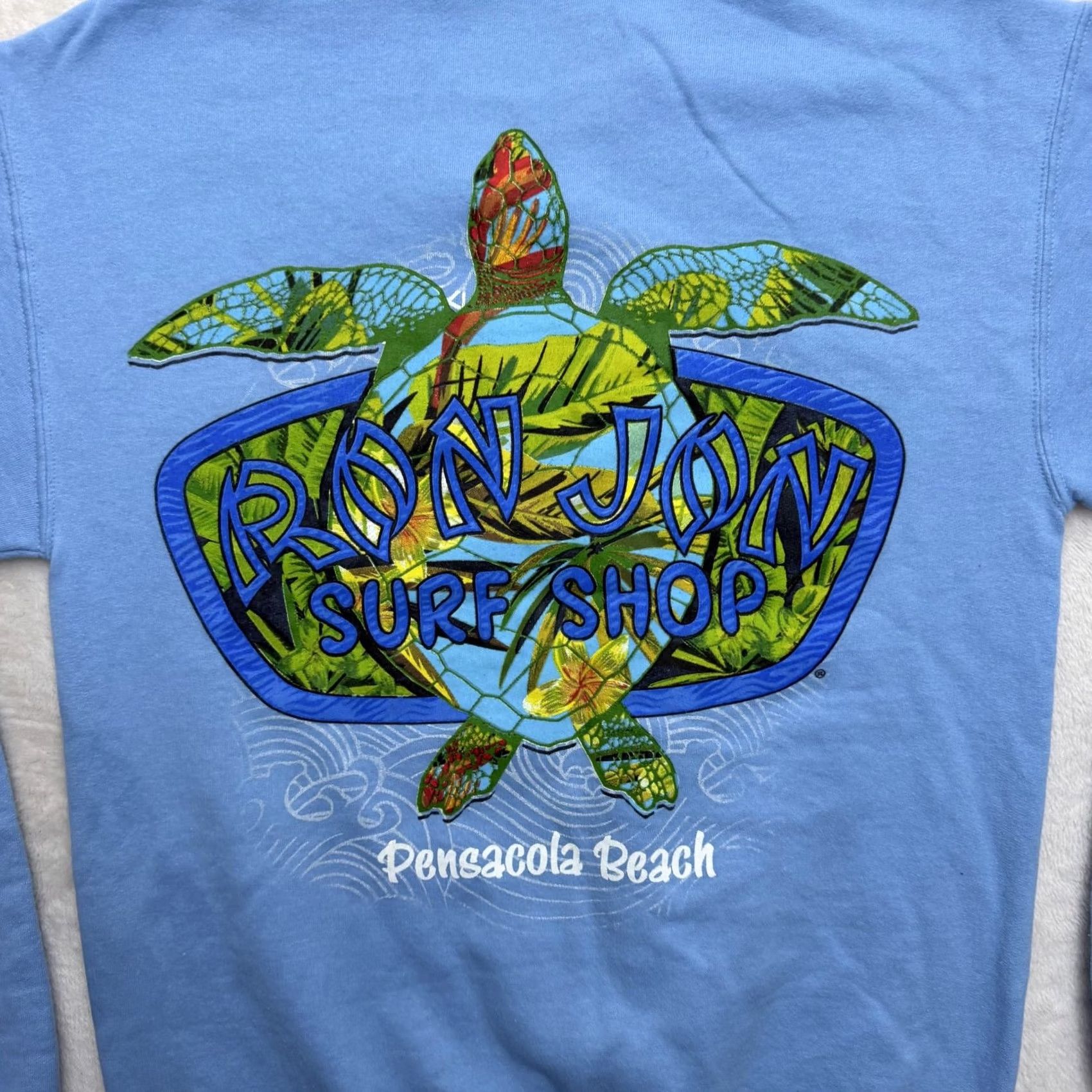 Ron Jon Surf Shop Ron Jon Surf Shop Sweatshirt Mens Small Blue Fleece Pullover Graphic Print Logo Size US S / EU 44-46 / 1 - 2 Thumbnail