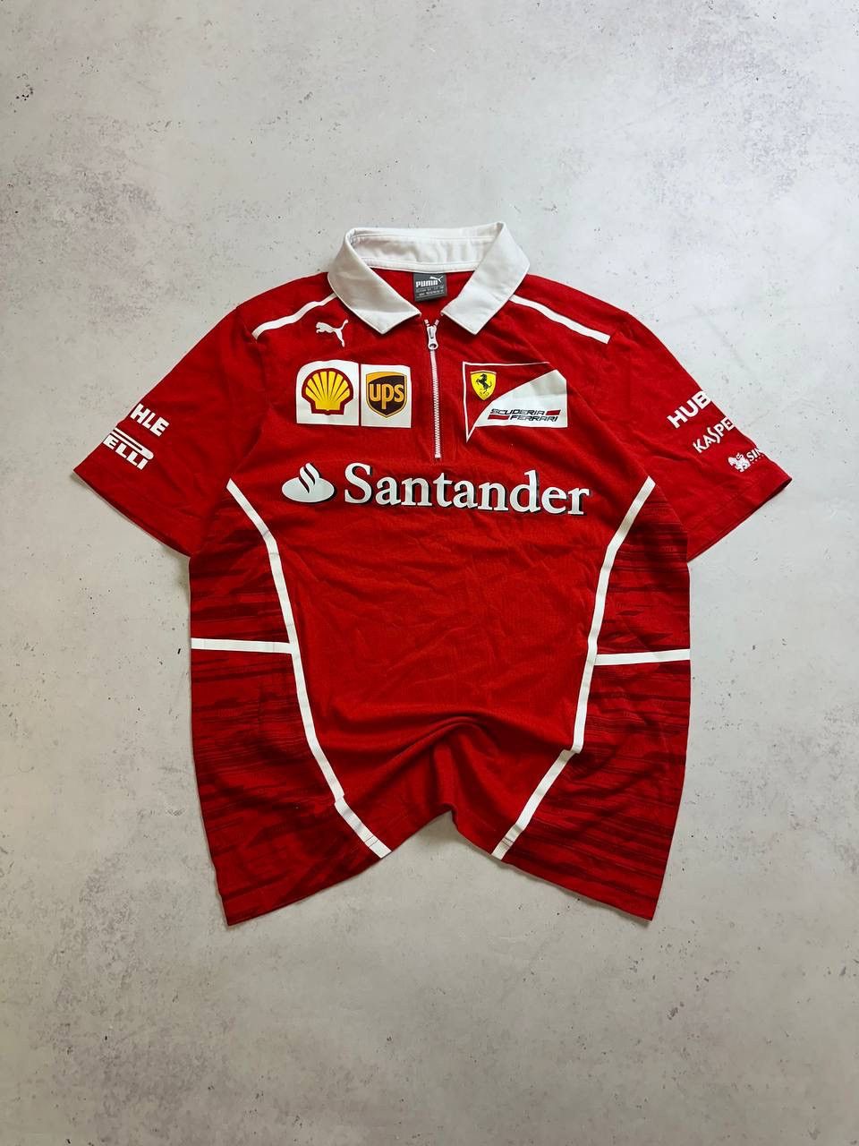 Ferrari Vintage Scuderia Ferarri Santander Racing F-1 Polo Puma M Size US M / EU 48-50 / 2 - 1 Thumbnail