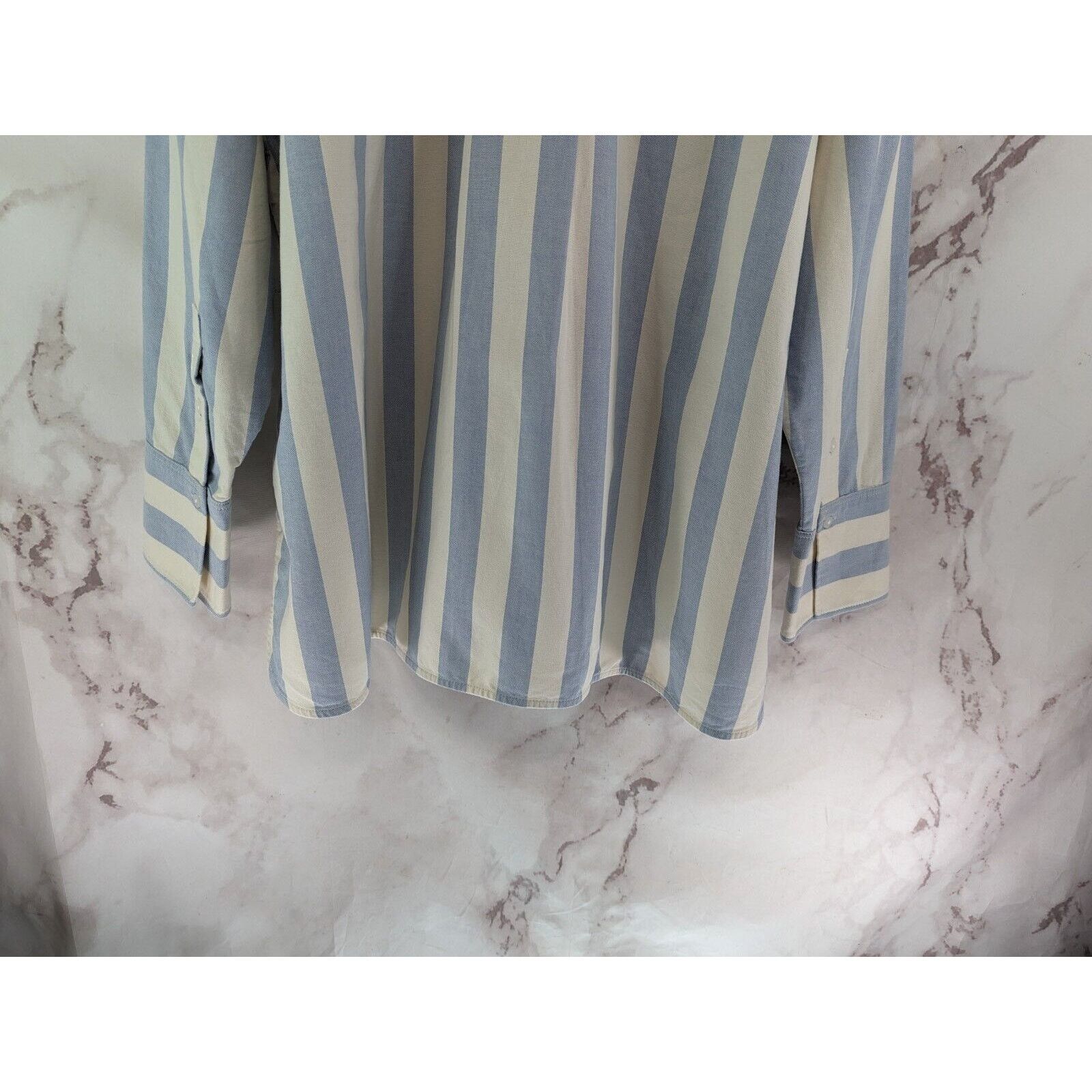 Everlane Everlane Shirt Womens Small Blue Striped Button Boxy Oxford Size S / US 4 / IT 40 - 7 Thumbnail