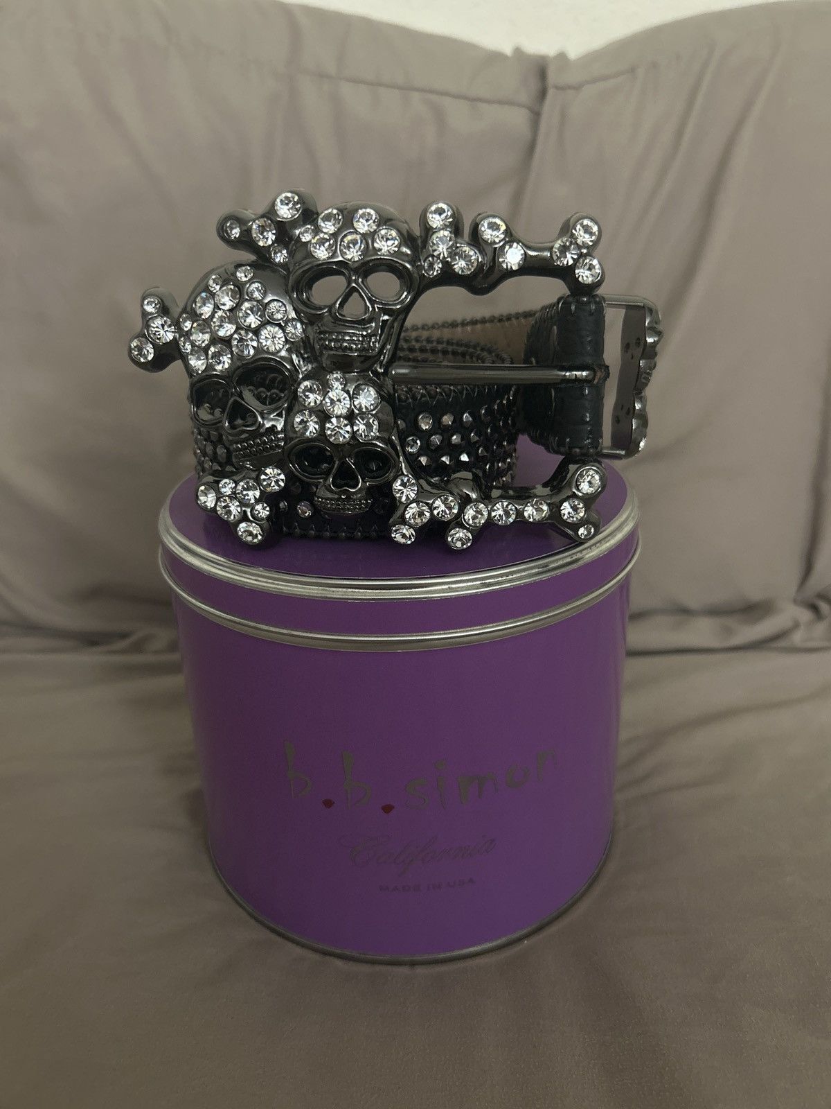 image of B B Simon Bb Simon Herion Belt ( Autographed By Simon Himself ) in Black, Men's (Size 34)