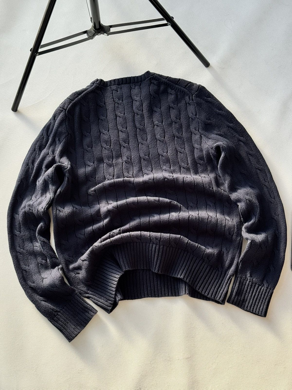 Polo Ralph Lauren Vintage Y2K Cable Knit Polo Ralph Lauren Sweater Red Pony Size US S / EU 44-46 / 1 - 7 Thumbnail