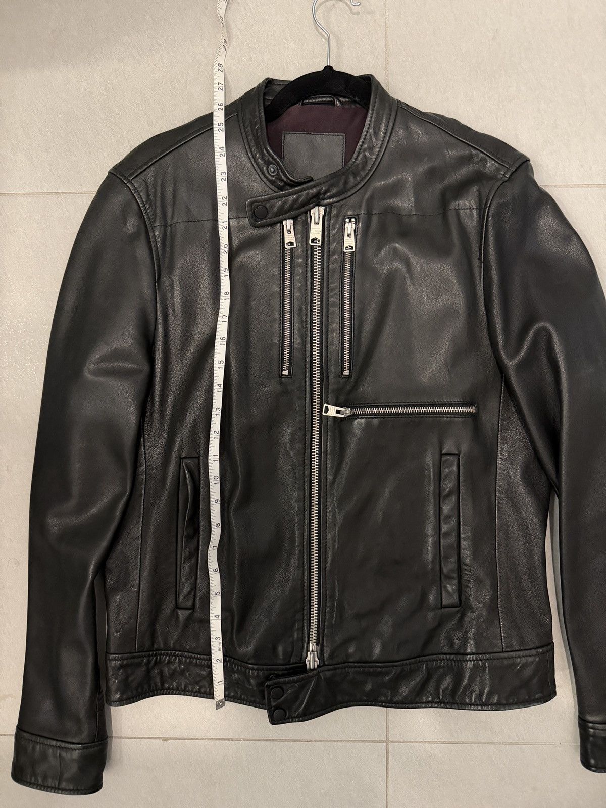 Allsaints ALLSAINTS Men’s Racer Leather Jacket Size US M / EU 48-50 / 2 - 4 Thumbnail