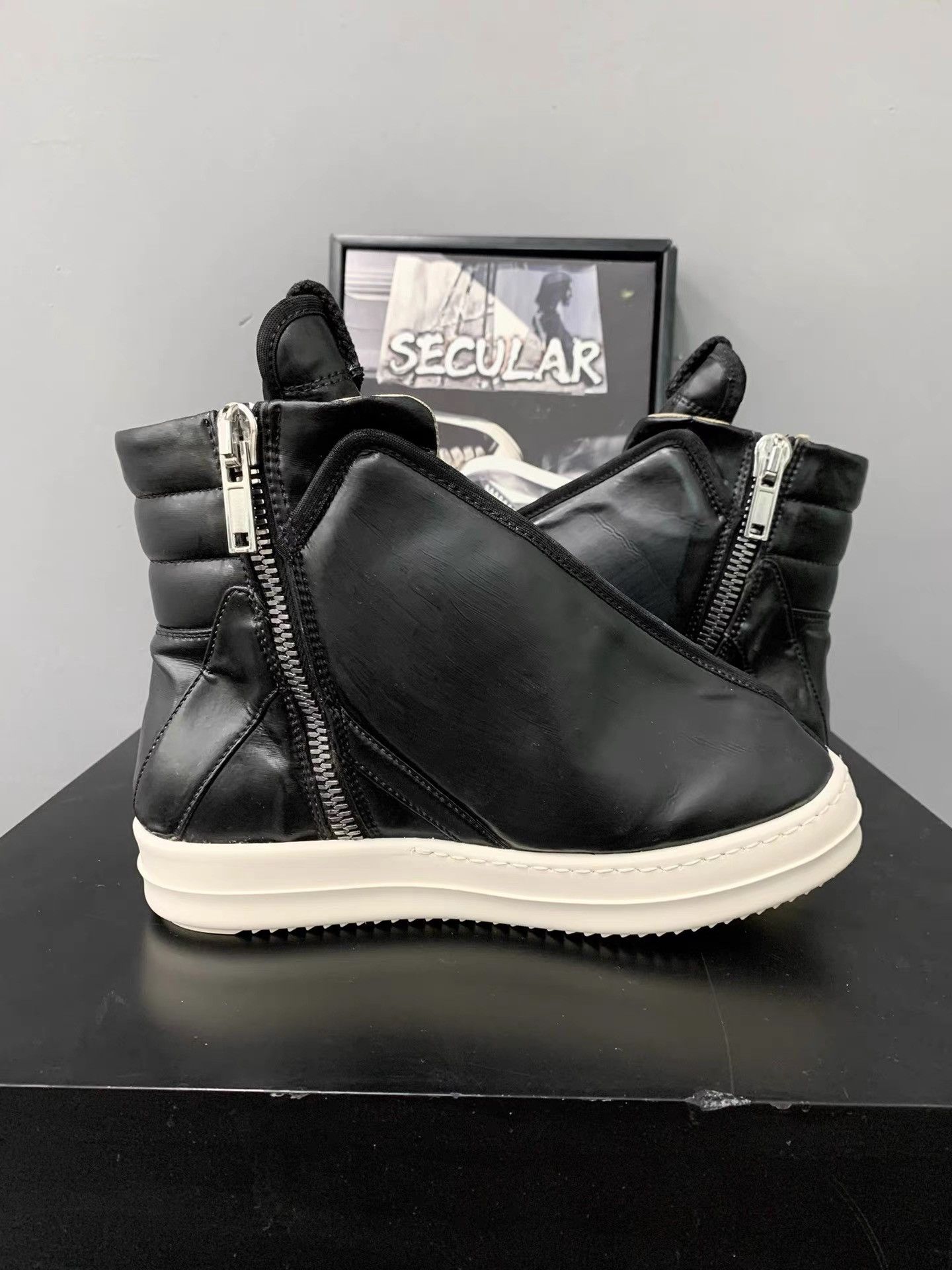 Rick Owens Rick Owens Leather Hoof Dunk K34 Size US 6 / IT 36 - 5 Thumbnail