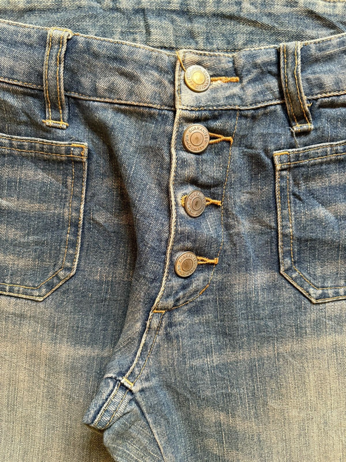Japanese Brand Vintage Japanese Mud Wash Bush Pants Flare Jeans Size 28" / US 6 / IT 42 - 3 Thumbnail