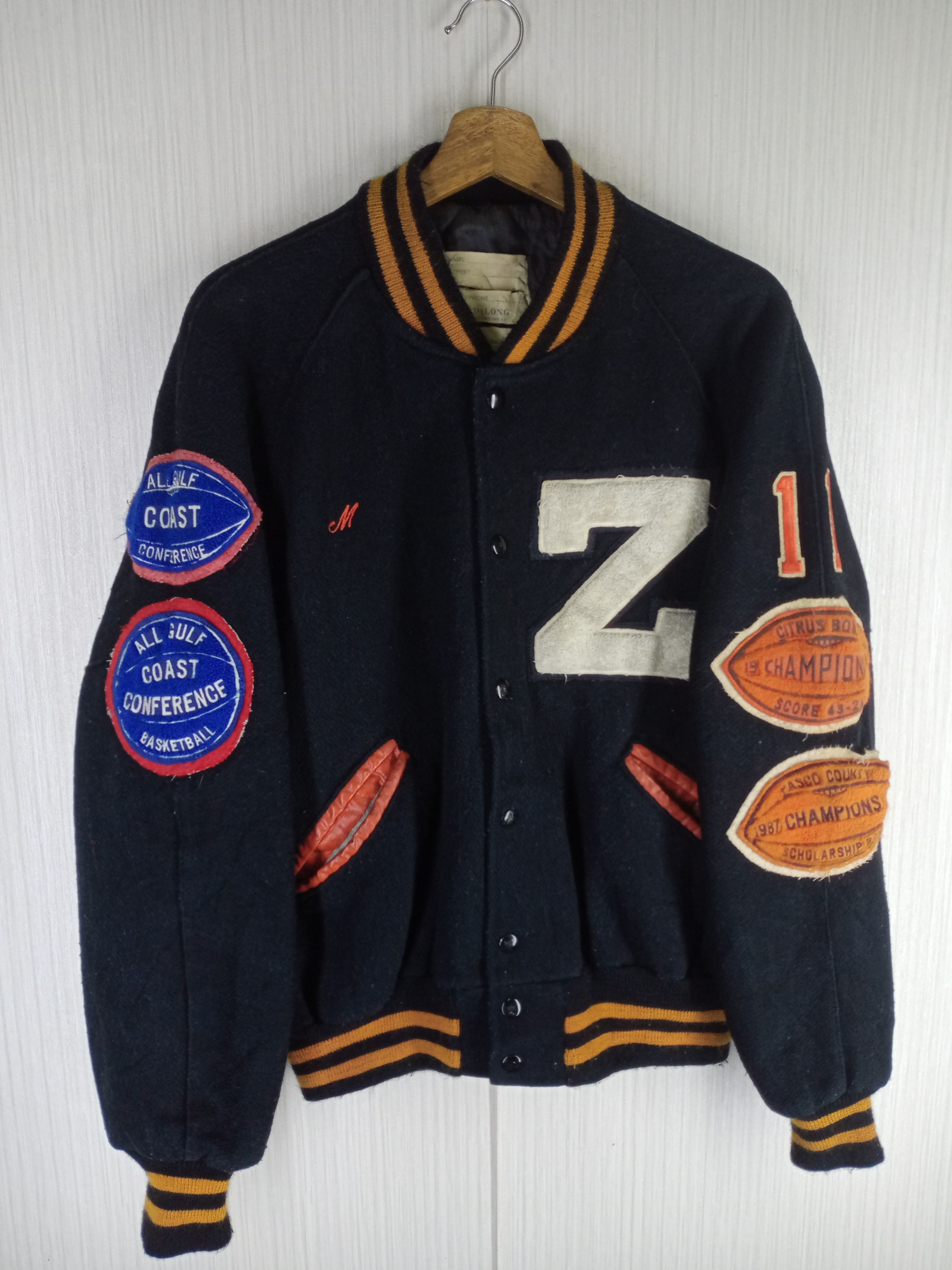 Delong Very Rare Vintage Citrus Bowl Champions 1986 Varsity Jacket Size US L / EU 52-54 / 3 - 3 Thumbnail