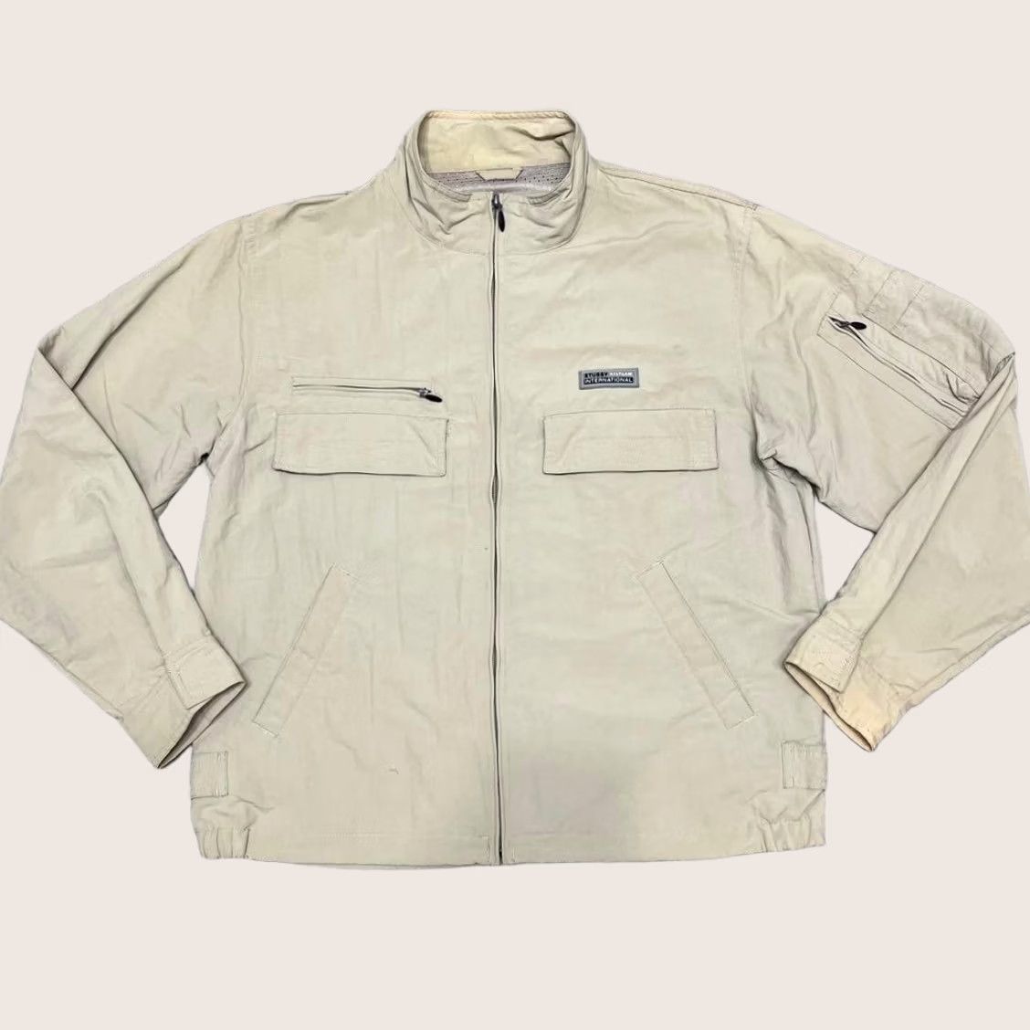 Vintage VINTAGE Old Stussy Jacket Nylon S Beige Y2K Military Streetwear Size US S / EU 44-46 / 1 - 1 Thumbnail